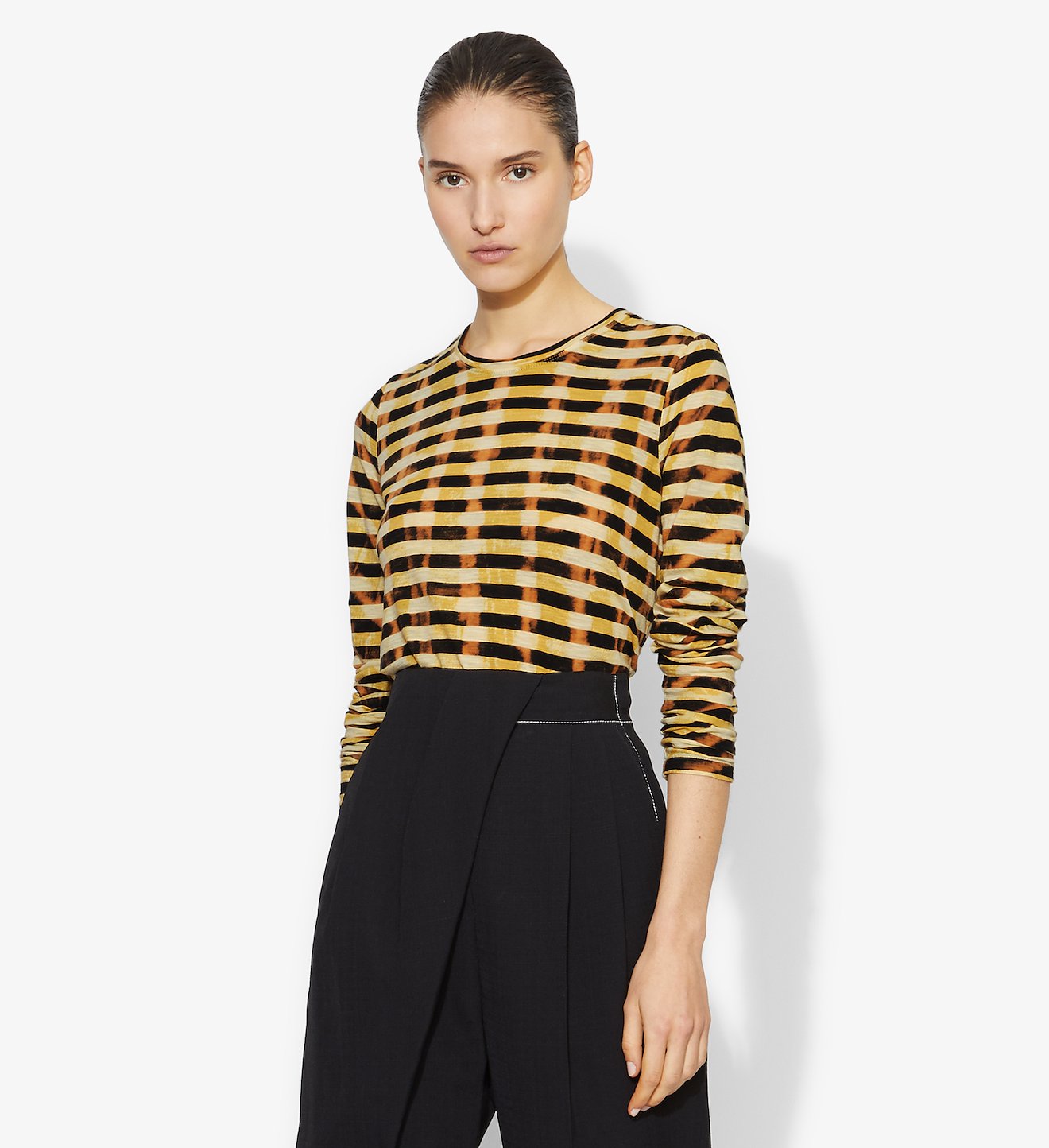 Striped Tie Dye Long Sleeve T-Shirt