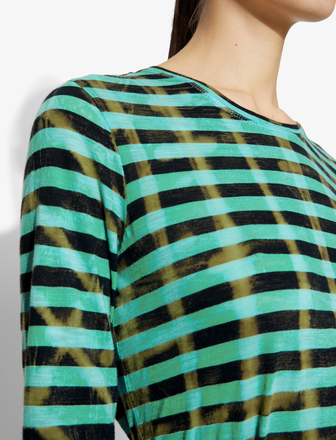 Striped Tie Dye Long Sleeve T-Shirt #3