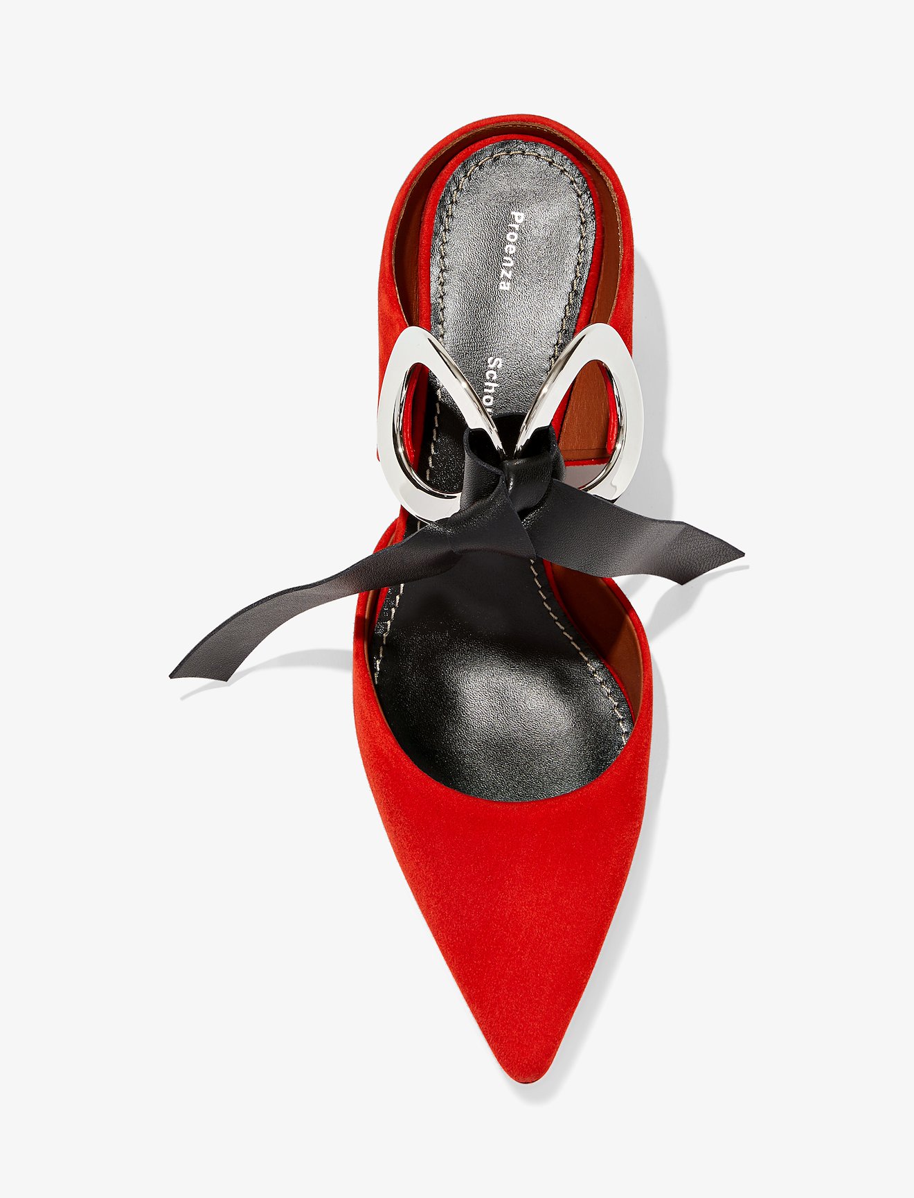 Suede Grommet Block Heel Mules #3