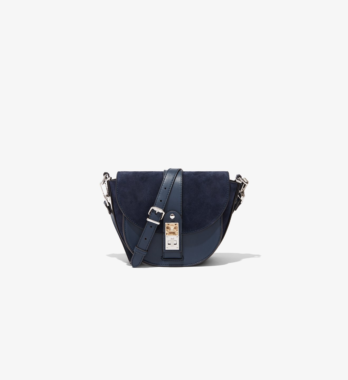 Suede Leather PS11 Small Saddle Bag