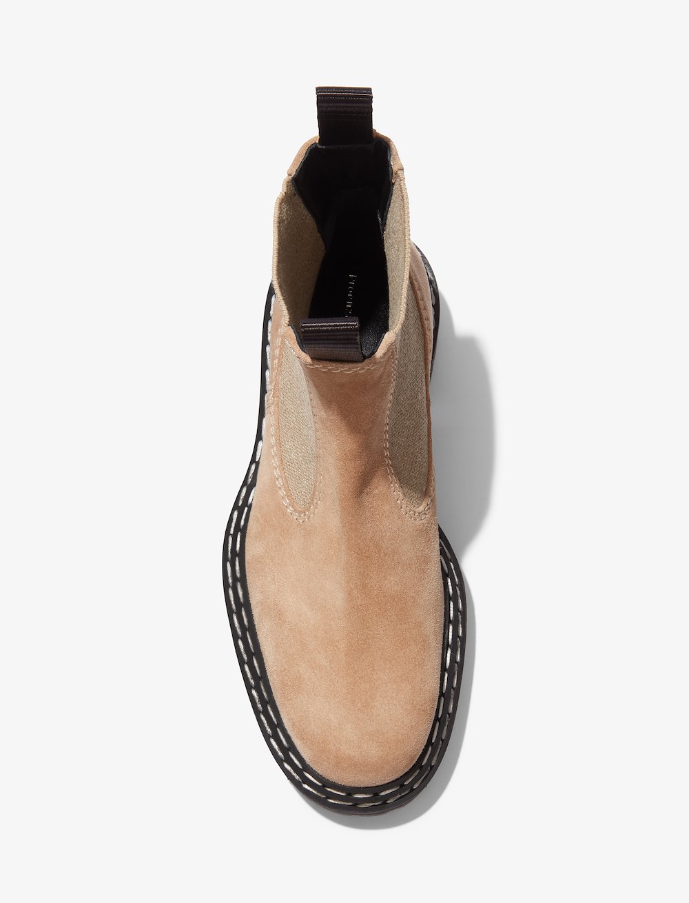 beige lug sole chelsea boots