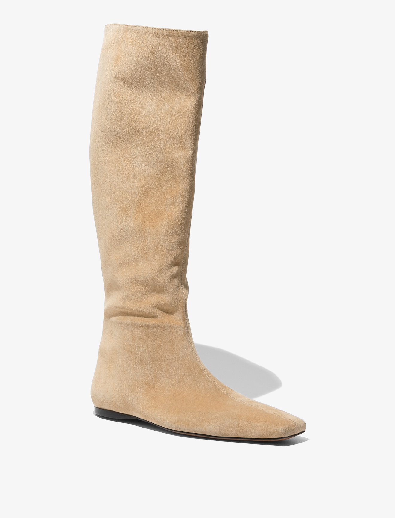 Suede Quad Knee High Slouch Boots #1