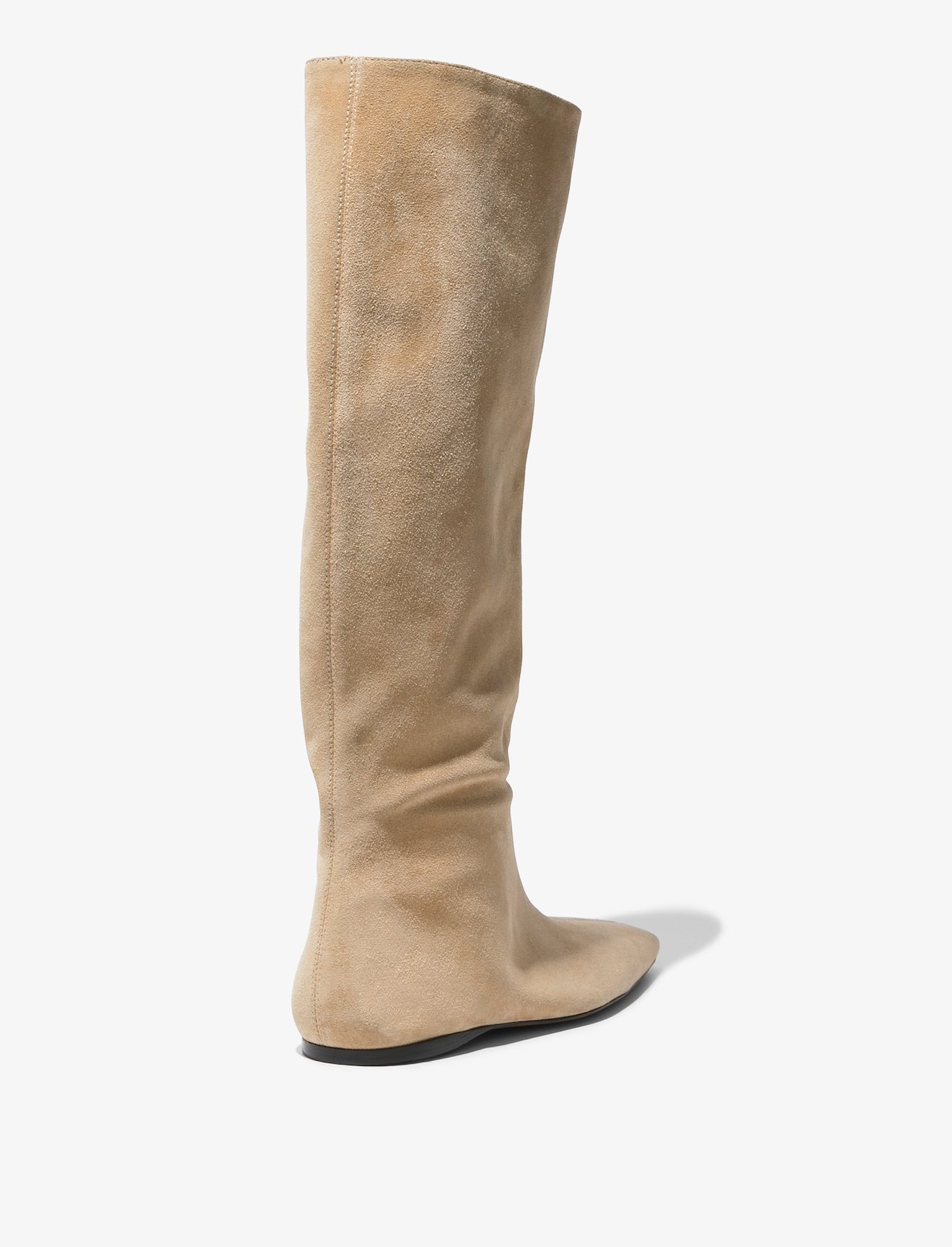 Suede Quad Knee High Slouch Boots #2