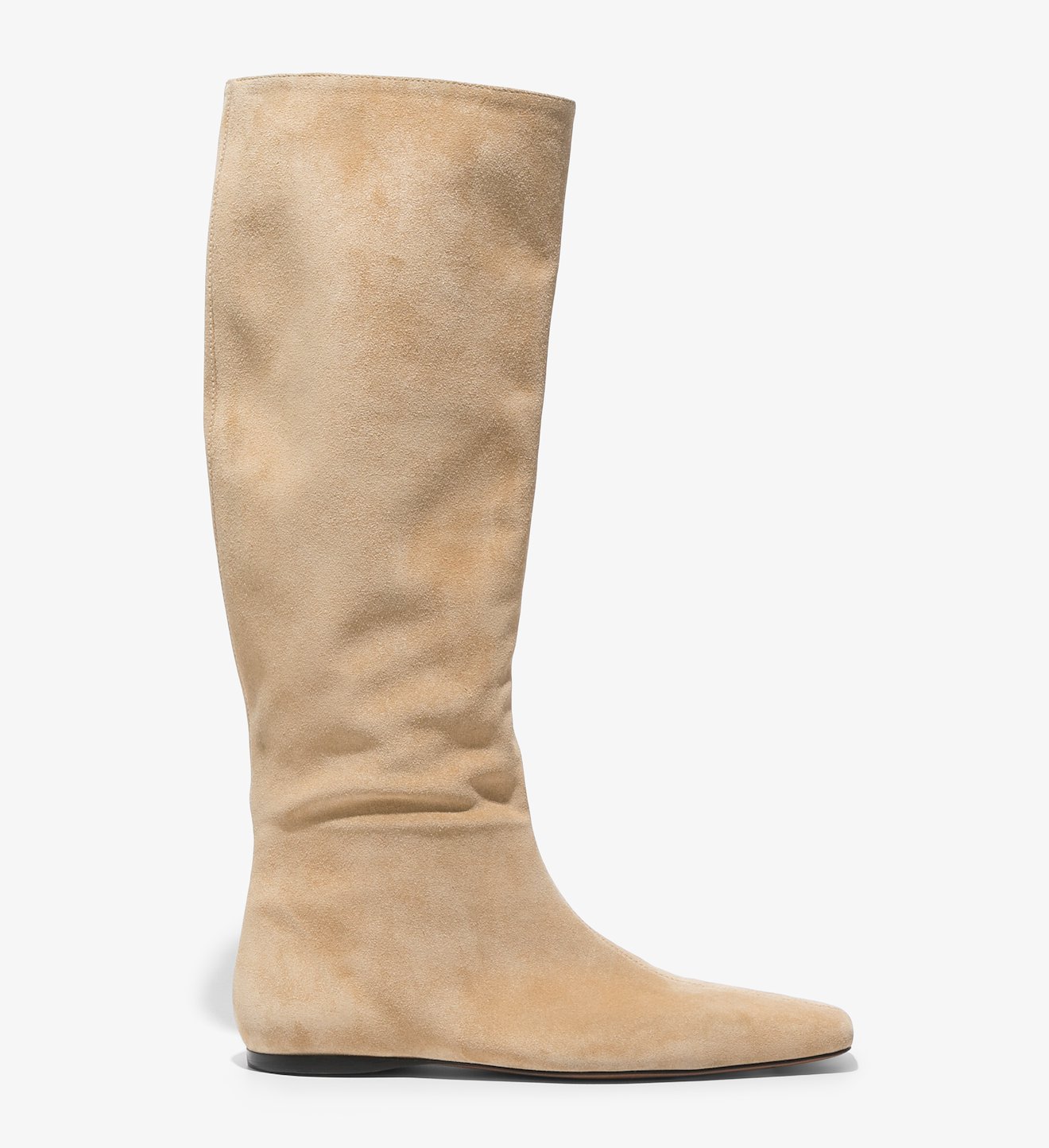 Suede Quad Knee High Slouch Boots