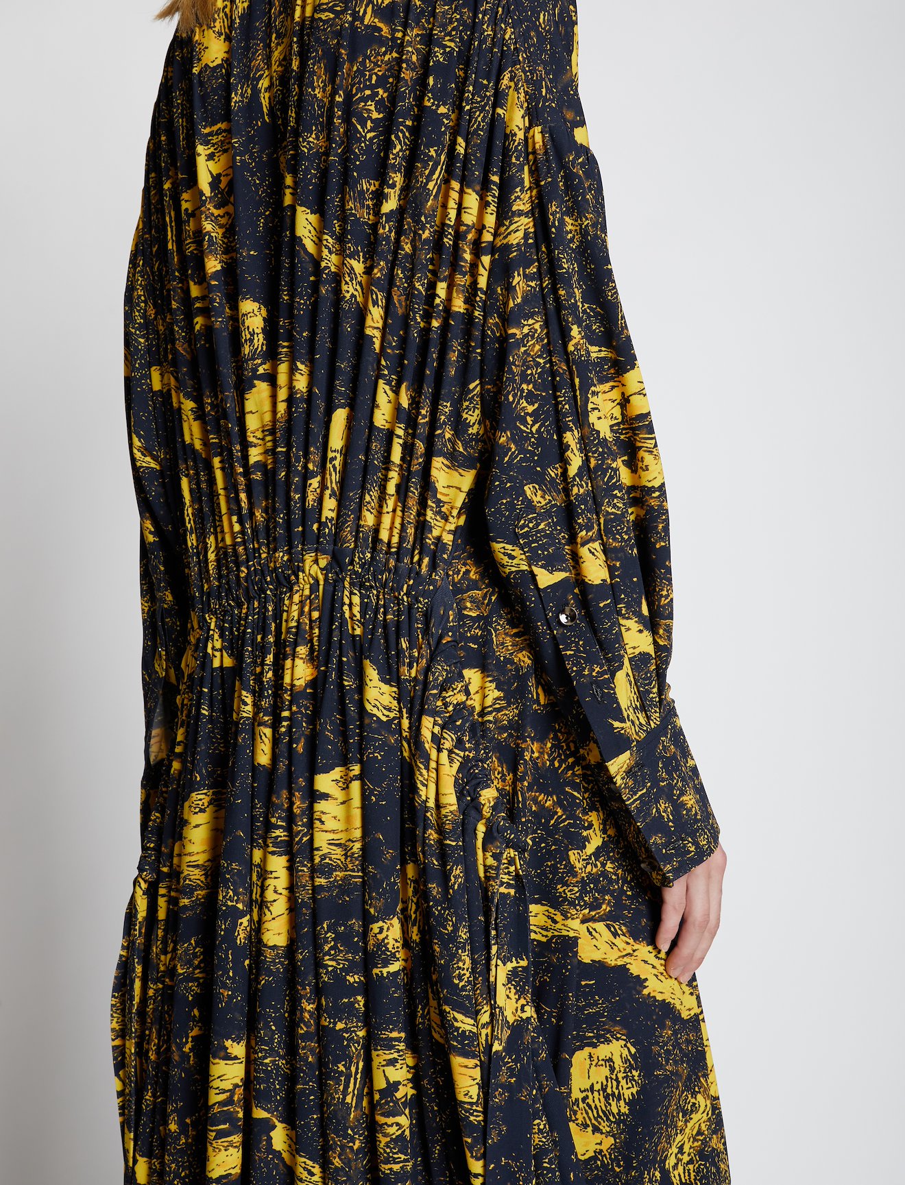 Swirl Print Jersey Shirt Dress #3