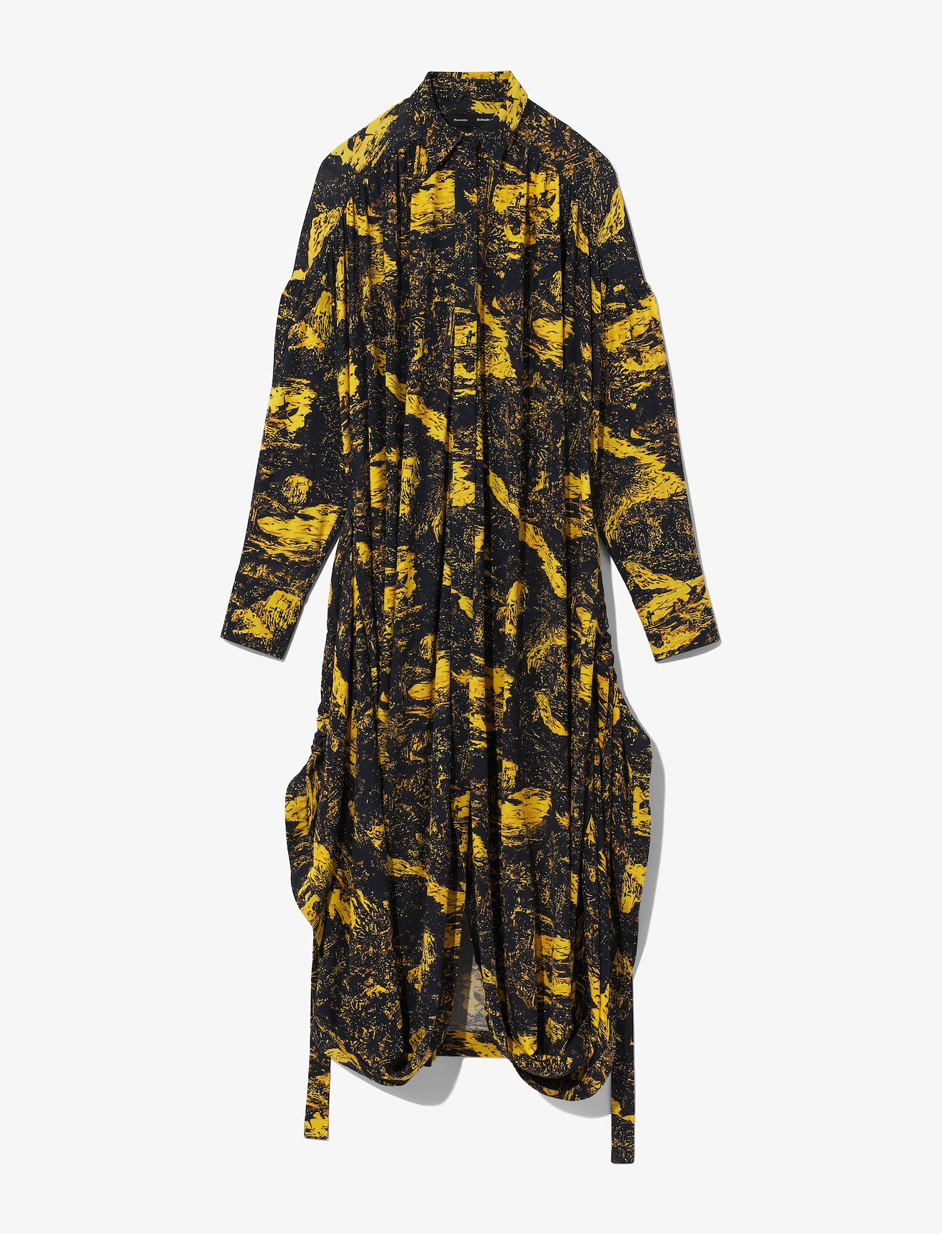 Swirl Print Jersey Shirt Dress #4