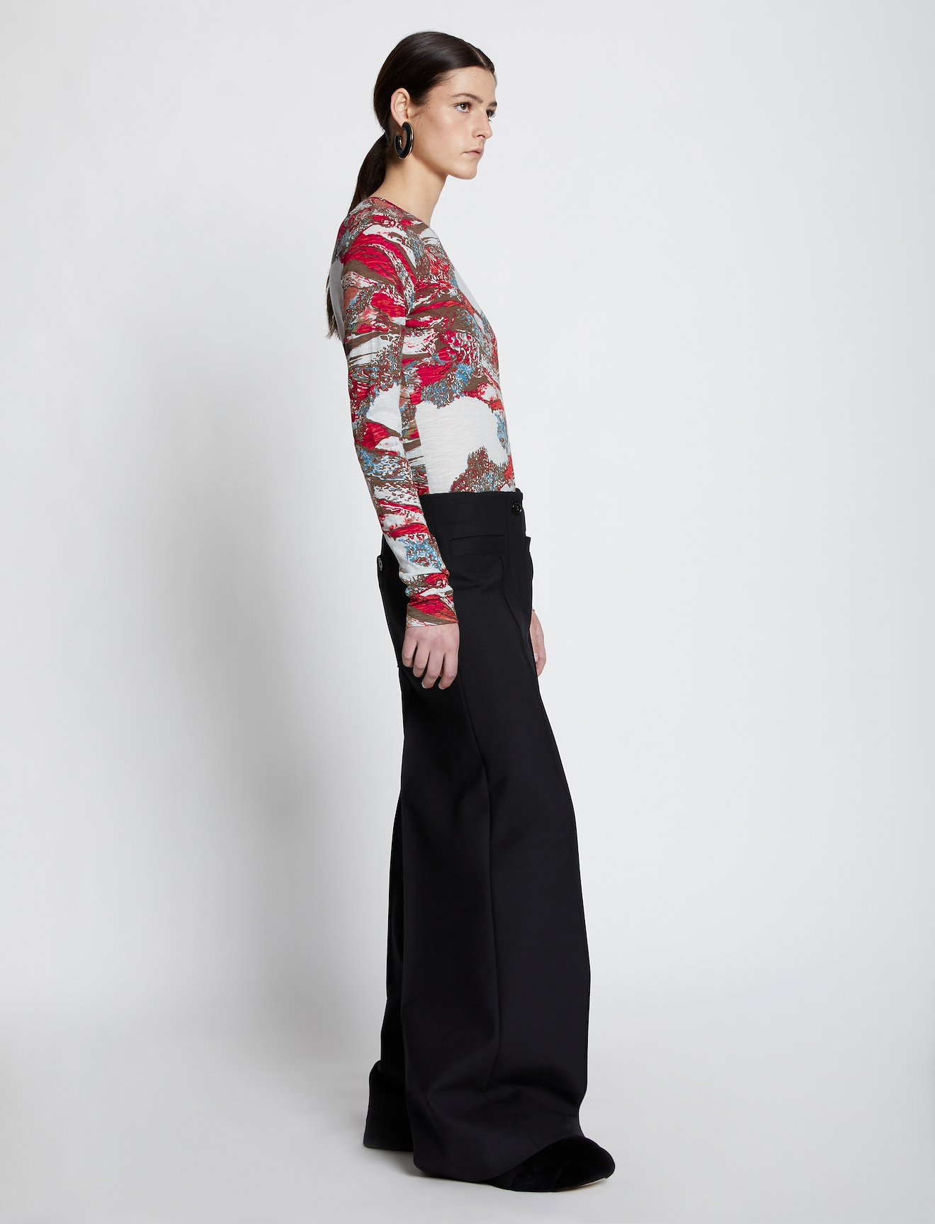 Swirl Print Long Sleeve T-Shirt #1