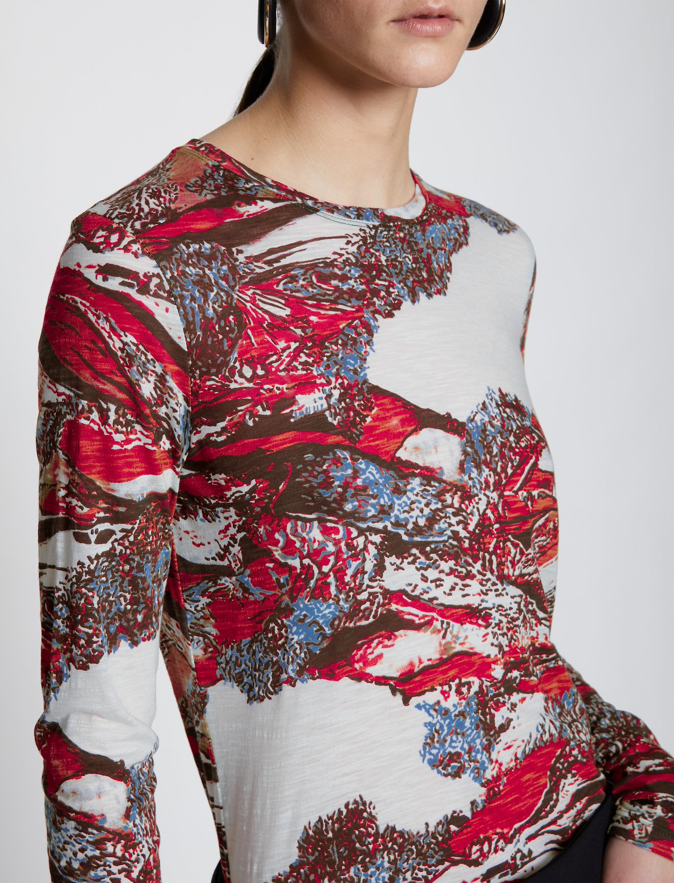 Swirl Print Long Sleeve T-Shirt #3