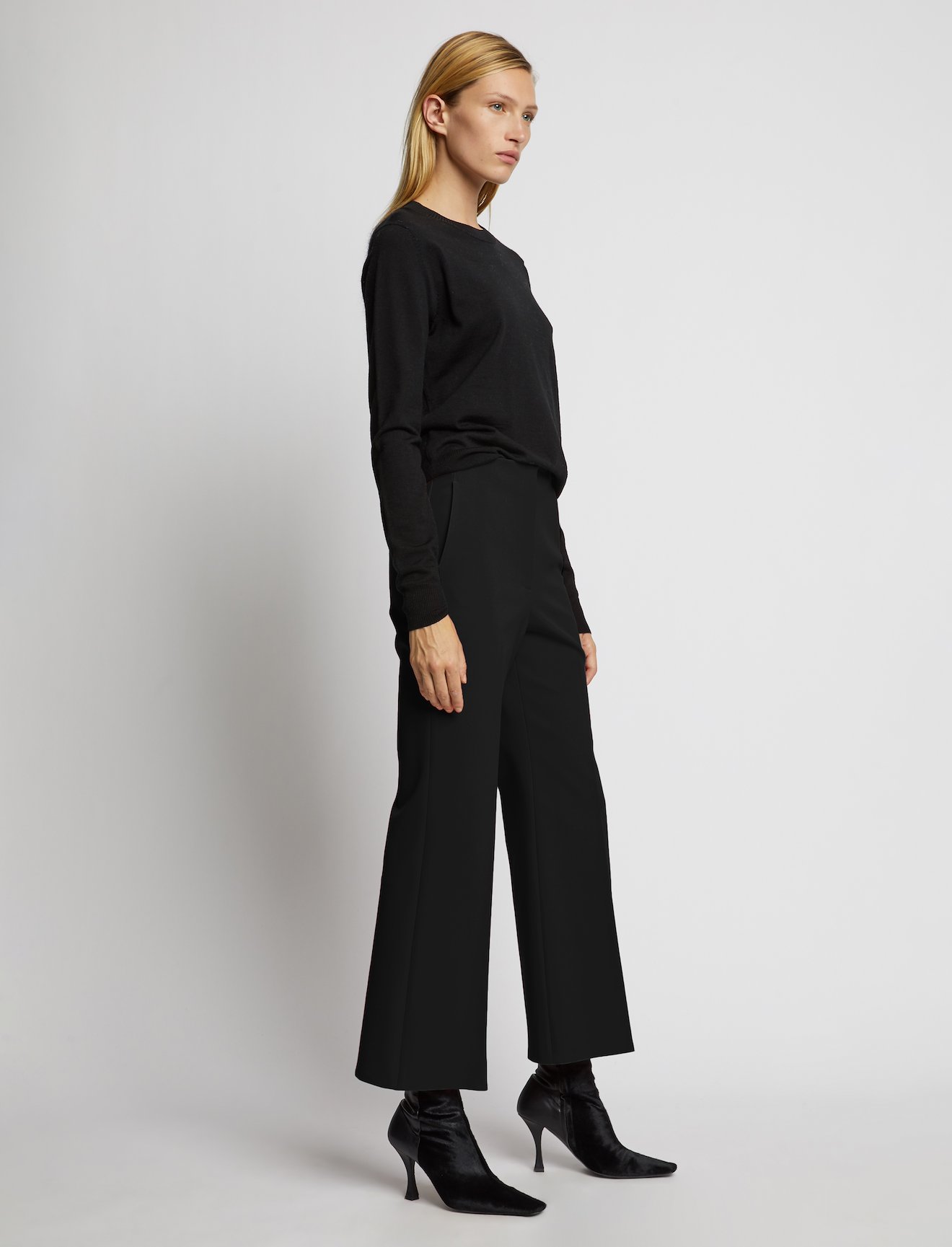 Technical Wool Crop Flare Pants #1