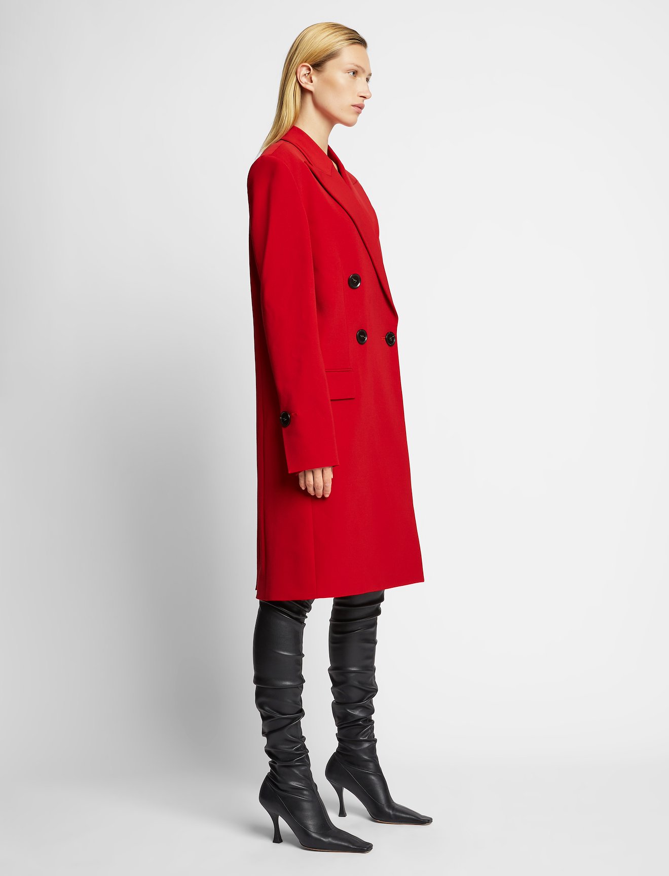 Technical Wool Double Breasted Coat #1