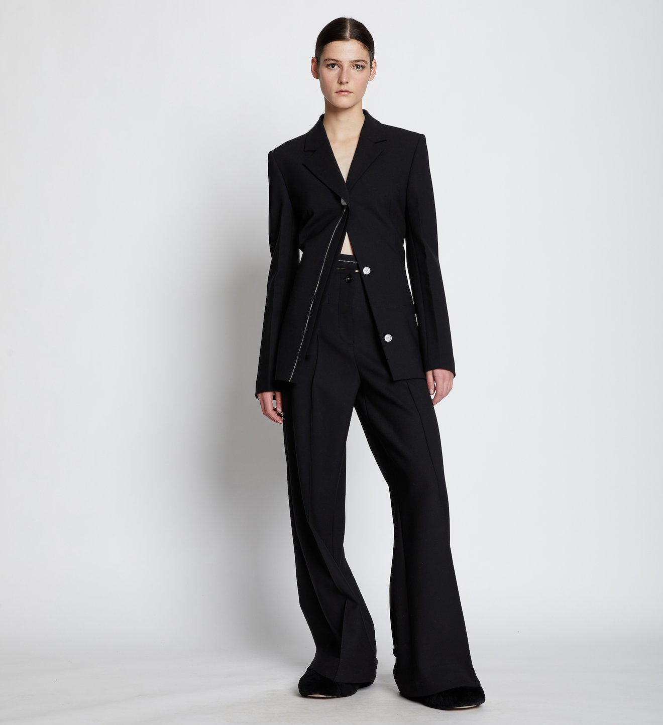 Technical Wool Long Line Blazer