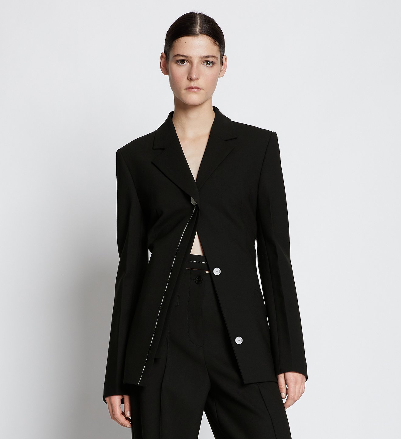 Technical Wool Long Line Blazer