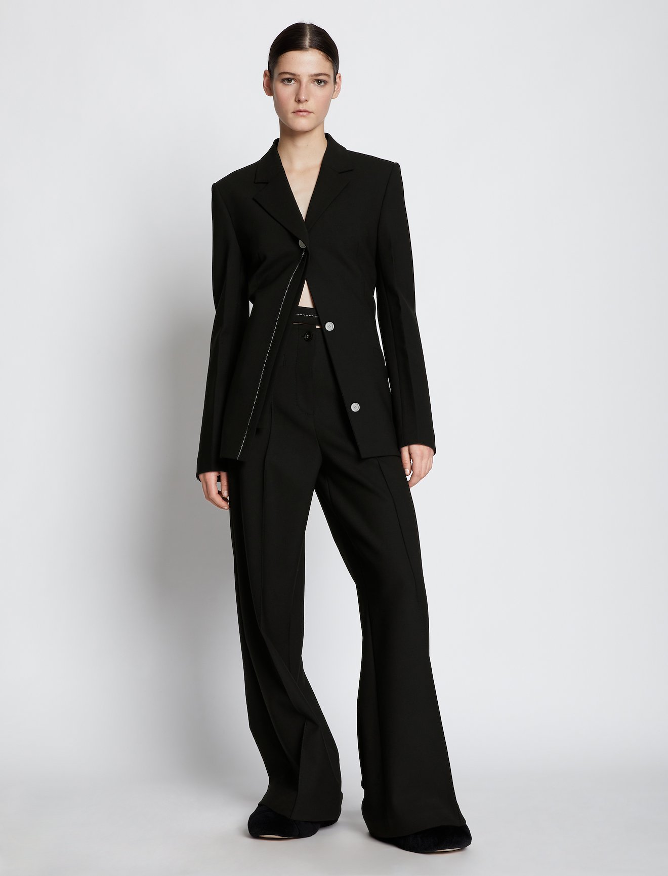 Technical Wool Long Line Blazer #1