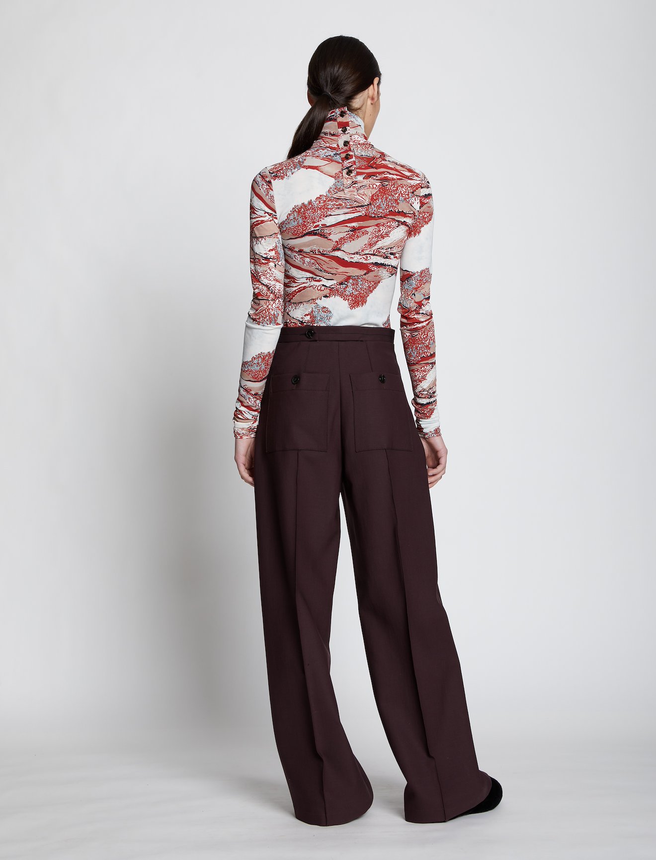 Technical Wool Slashed Waist Pants #2