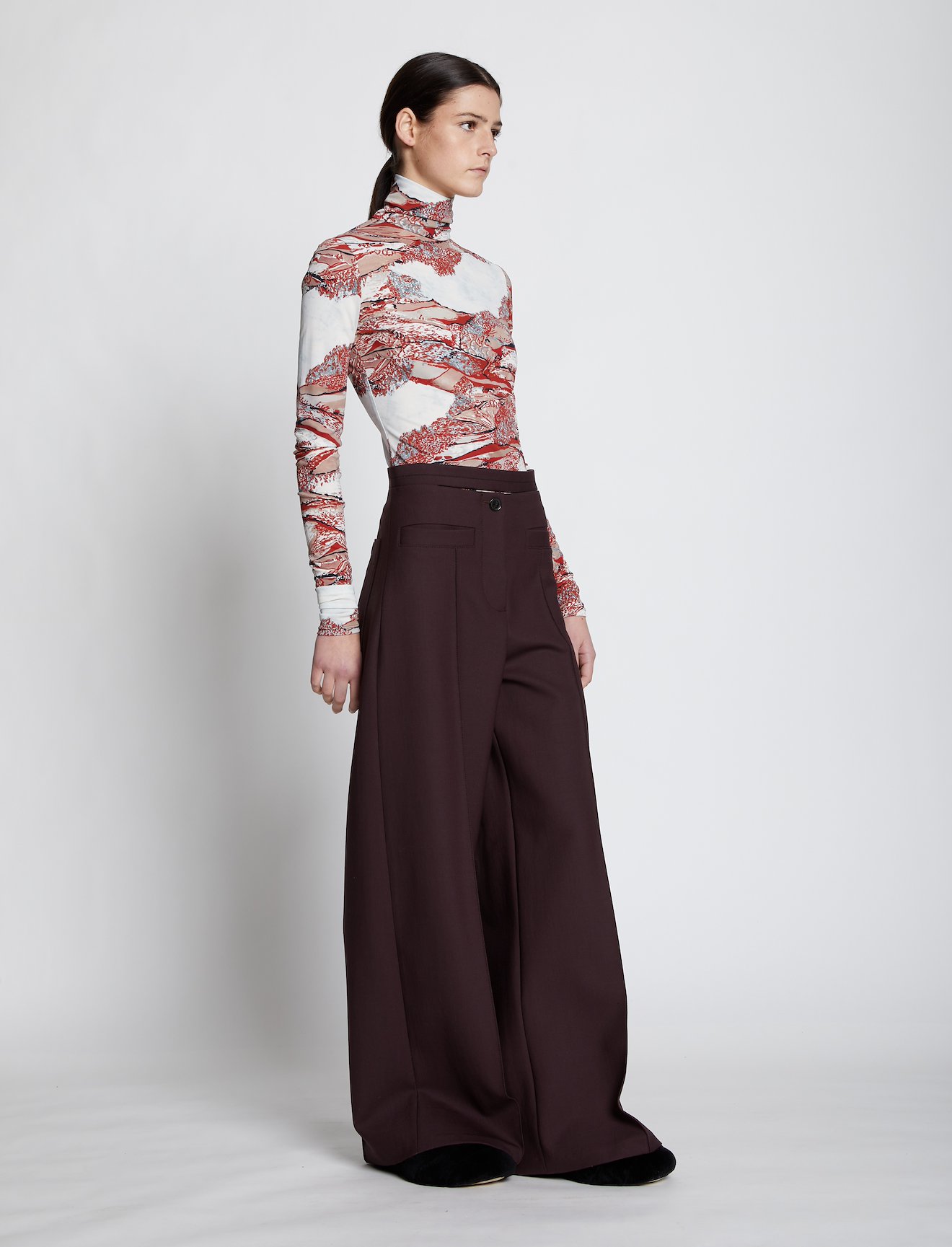 Technical Wool Slashed Waist Pants #1