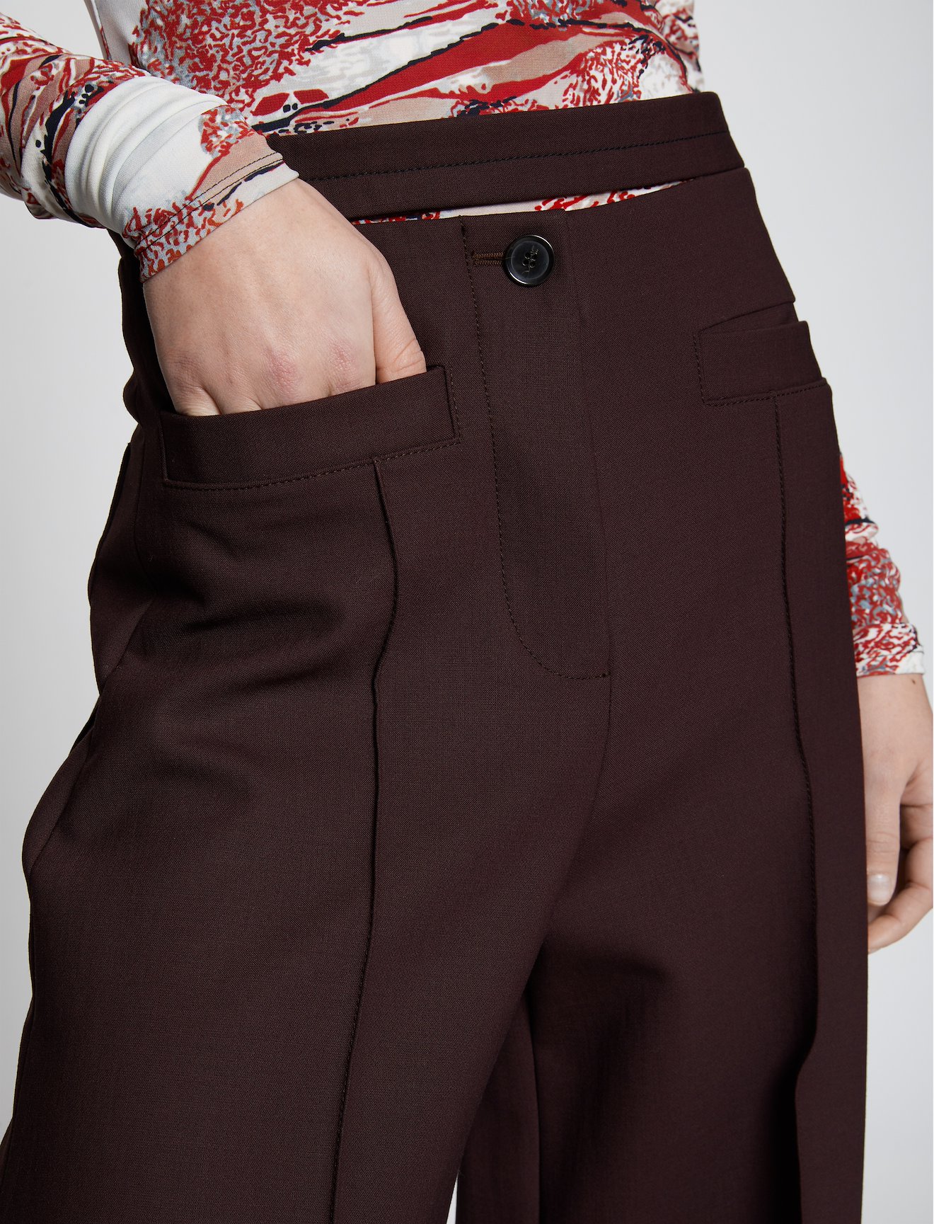 Technical Wool Slashed Waist Pants #3