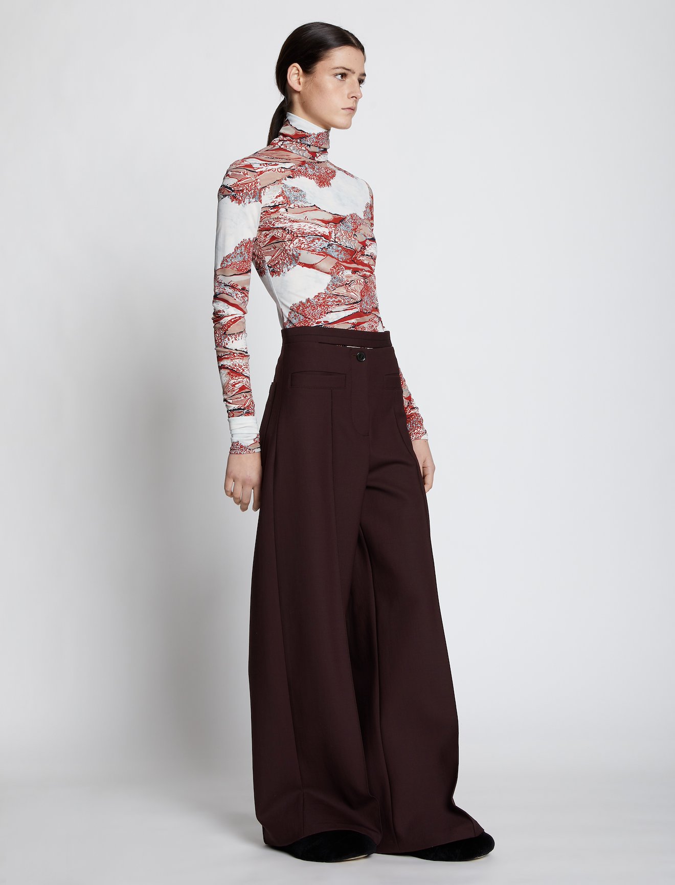 Technical Wool Slashed Waist Pants #1