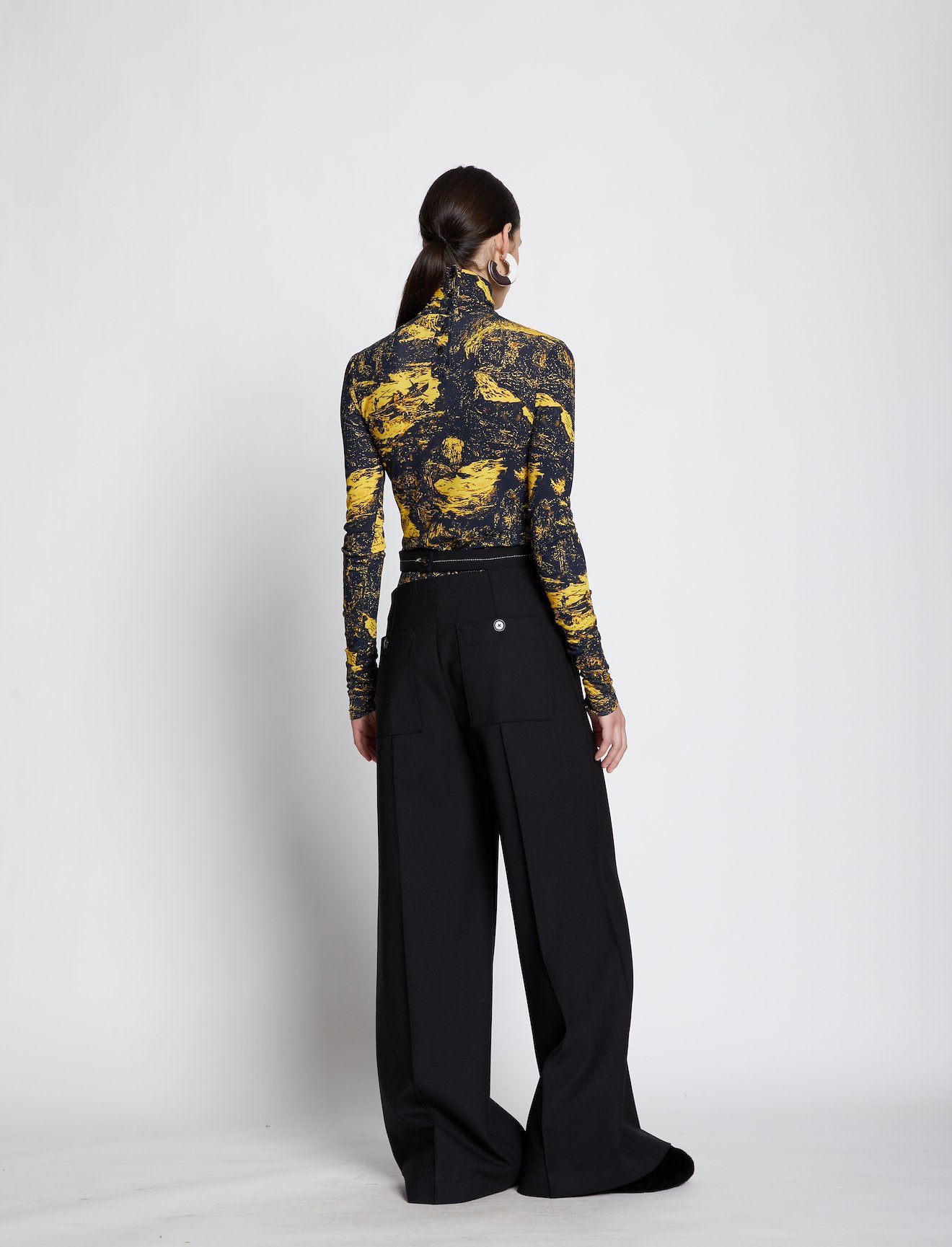 Technical Wool Slashed Waist Pants #2