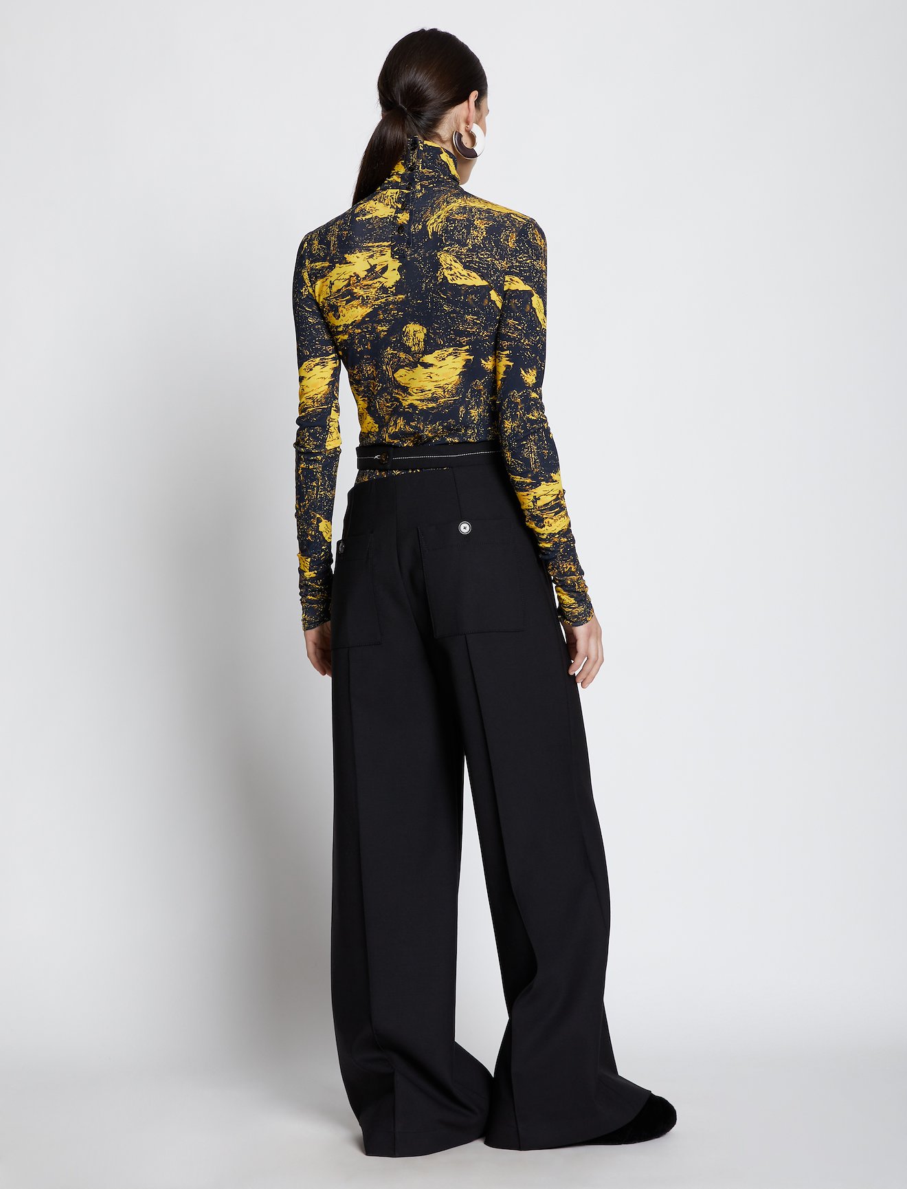 Technical Wool Slashed Waist Pants #2