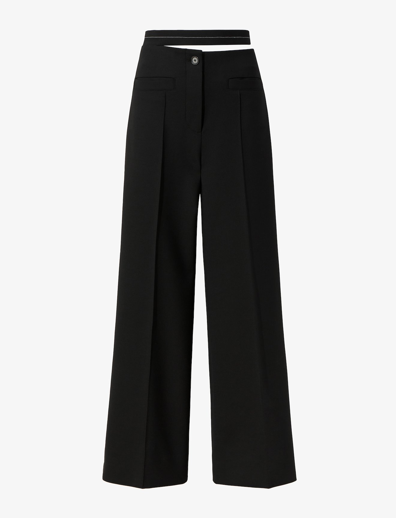 Technical Wool Slashed Waist Pants #4
