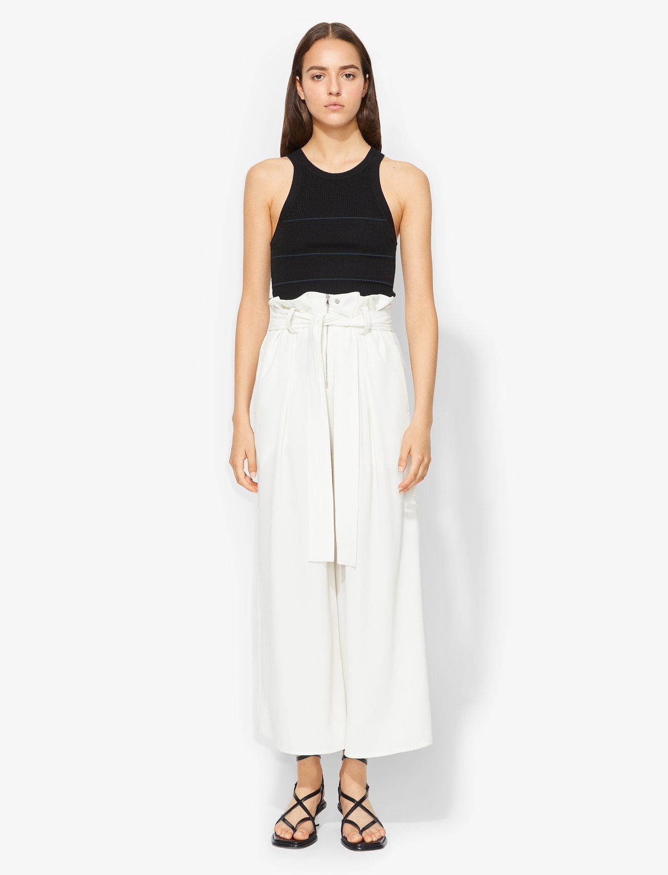 Texture Crepe Belted Pants #6