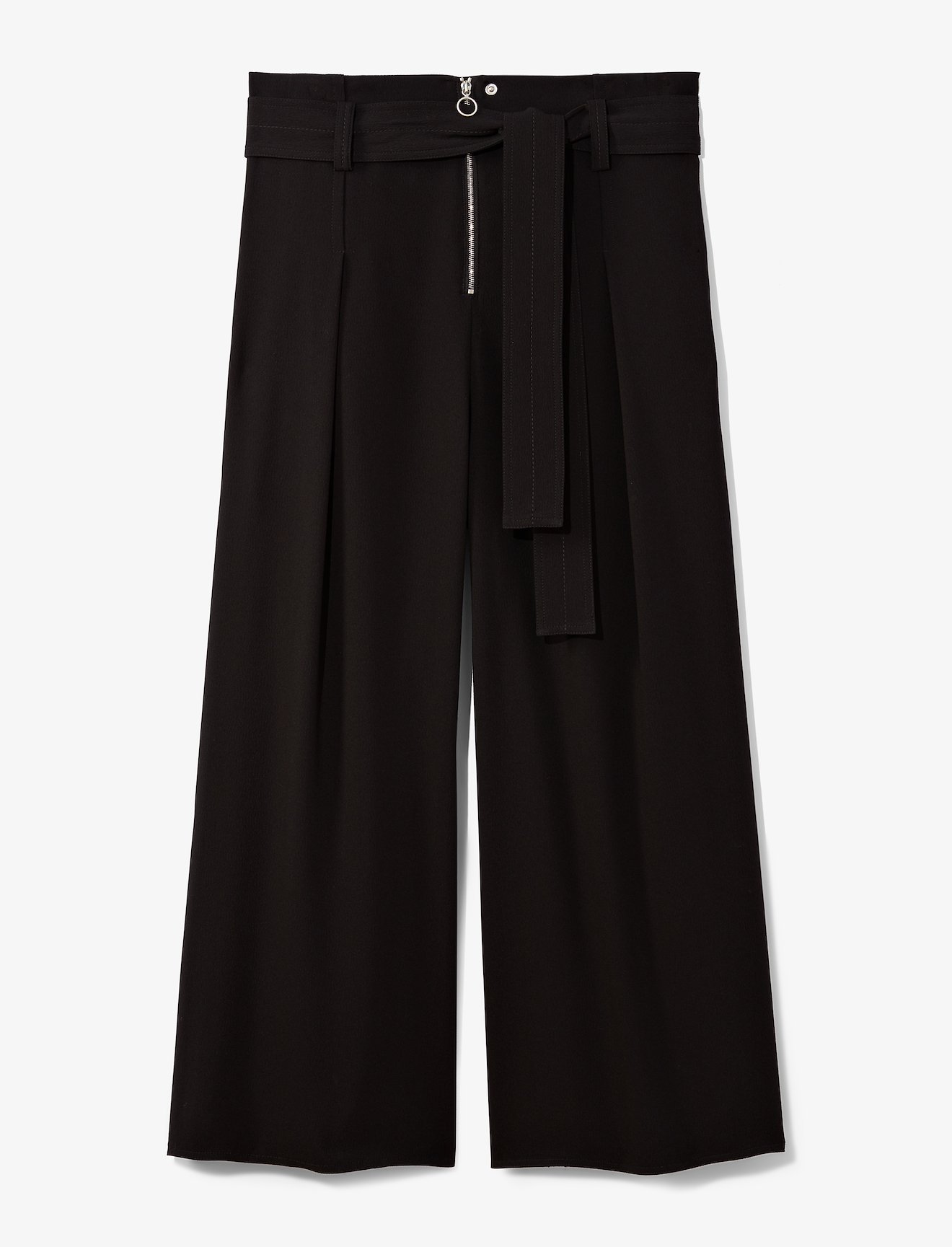 Texture Crepe Belted Pants #4