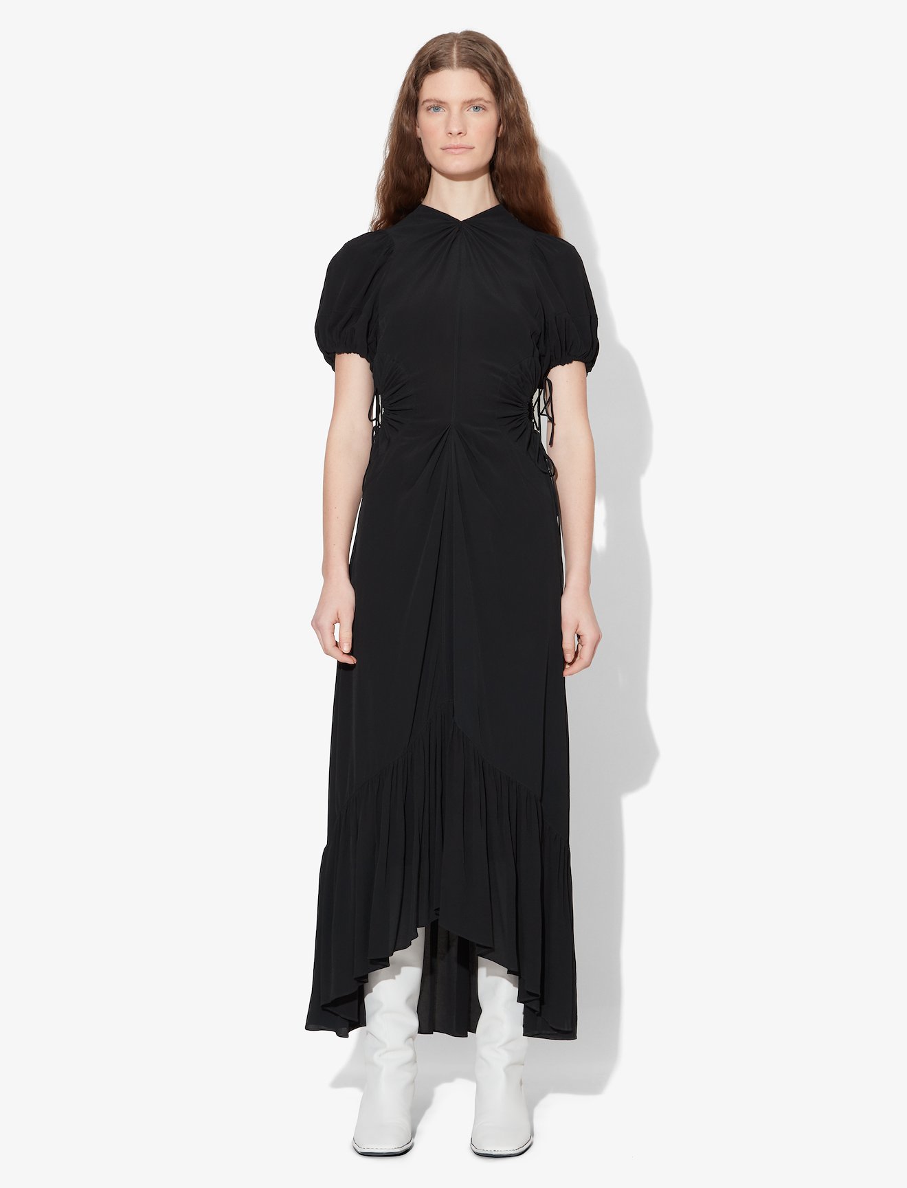 Textured Crepe Cinched Dress #1