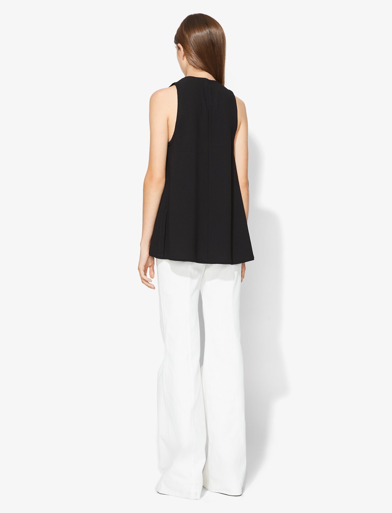 Textured Crepe Cinched Tie Top #3