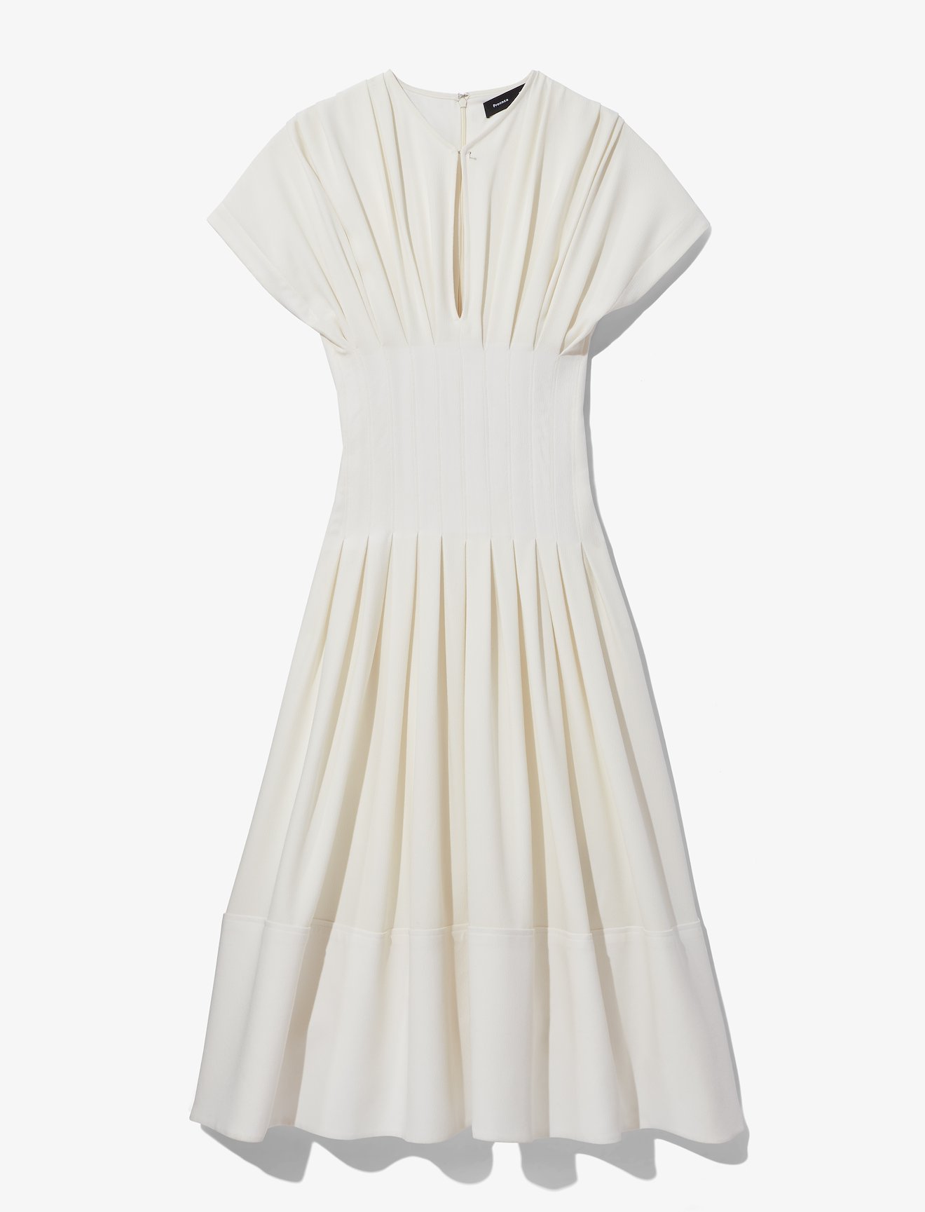 Textured Crepe Fitted Waist Dress #4