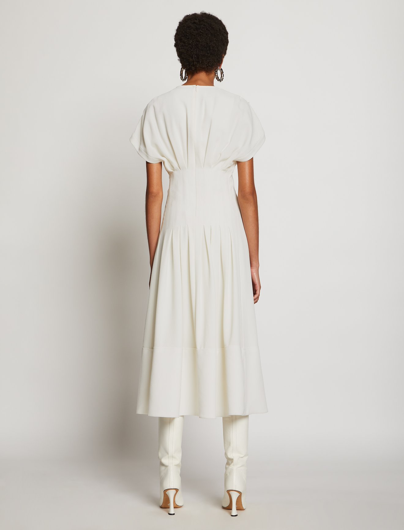 Textured Crepe Fitted Waist Dress #2