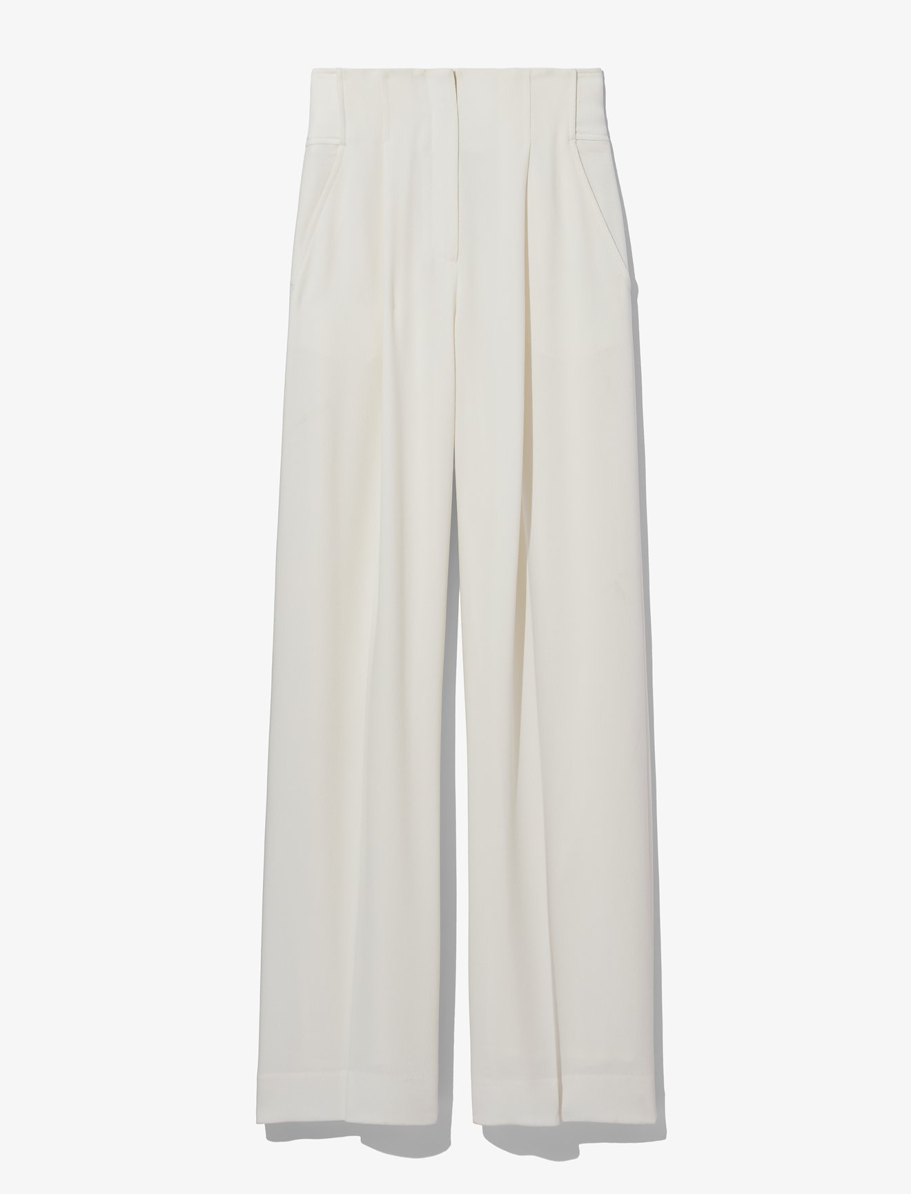 Textured Crepe High Waisted Pants #4