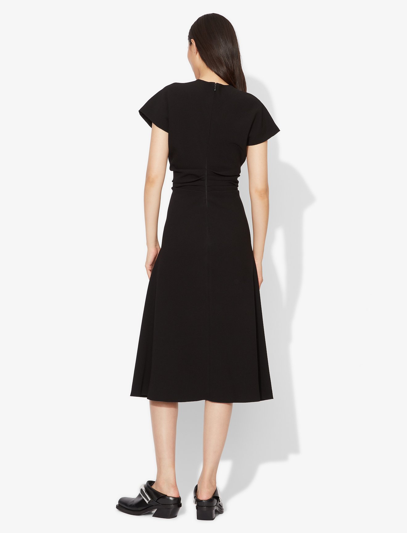 Textured Crepe Short Sleeve Dress #2