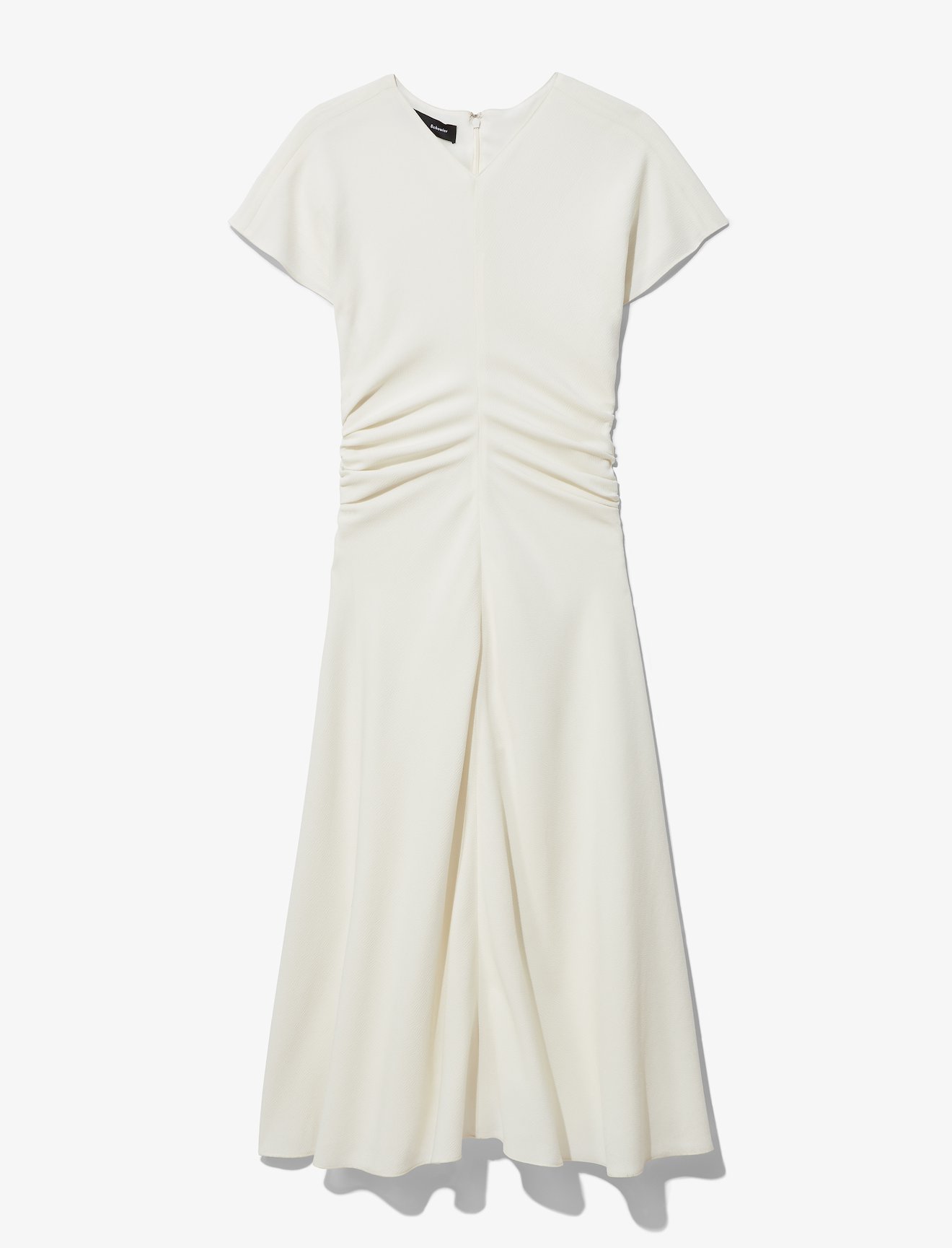 Textured Crepe Short Sleeve Dress #4
