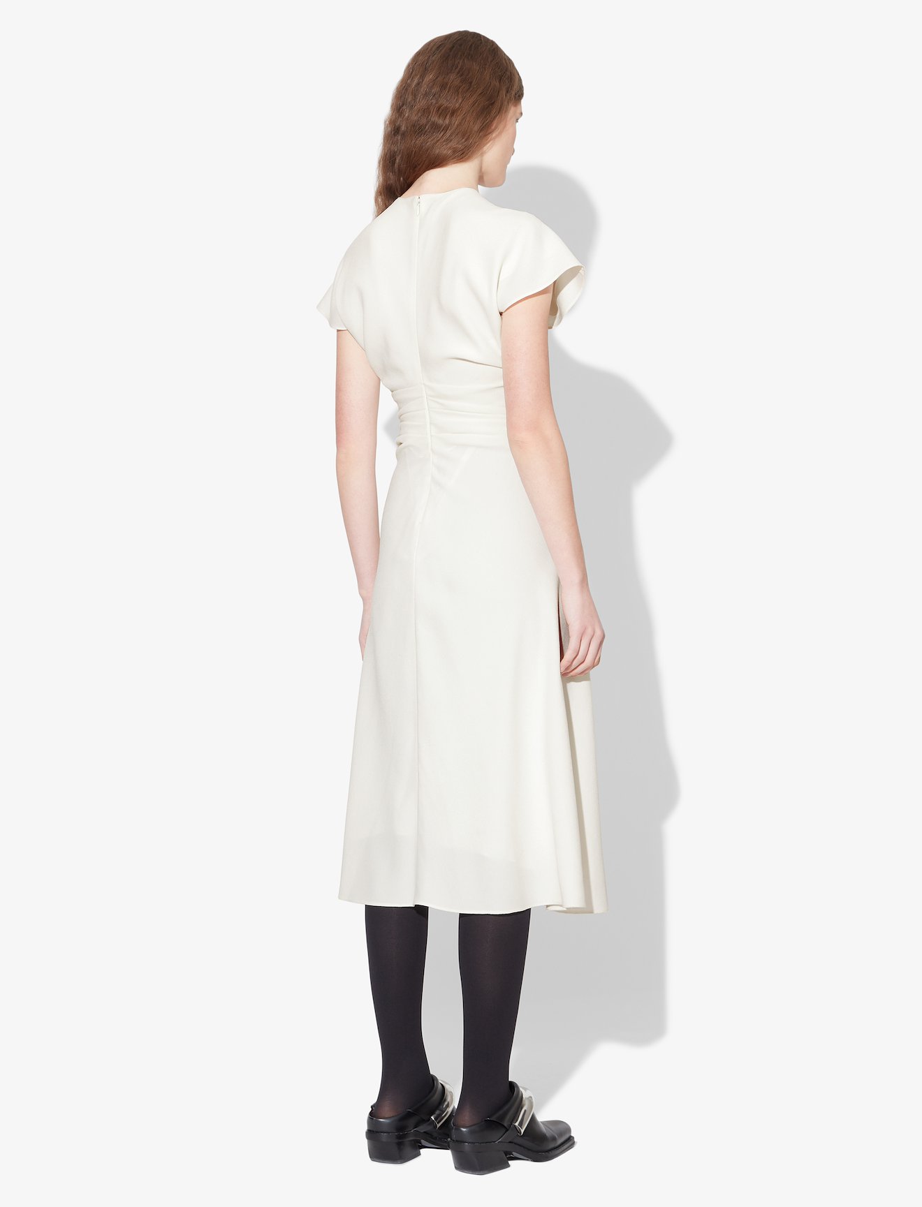 Textured Crepe Short Sleeve Dress #2