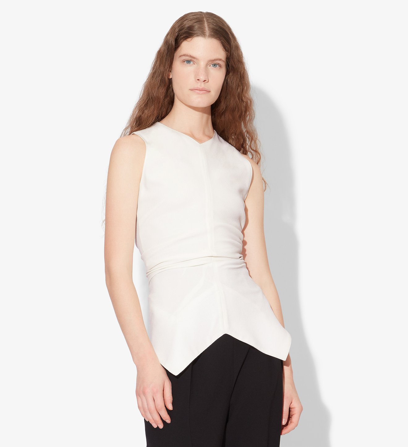 Textured Crepe Sleeveless Top