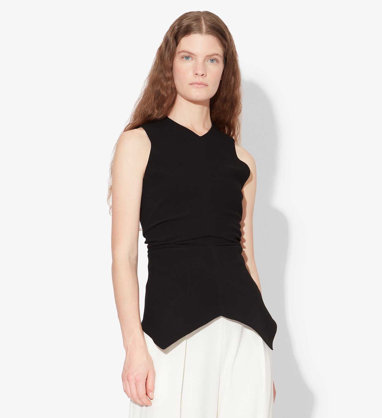 Textured Crepe Sleeveless Top