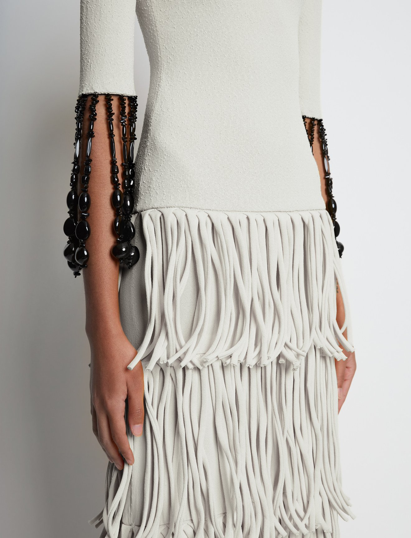 Textured Knit Beaded Fringe Dress #2