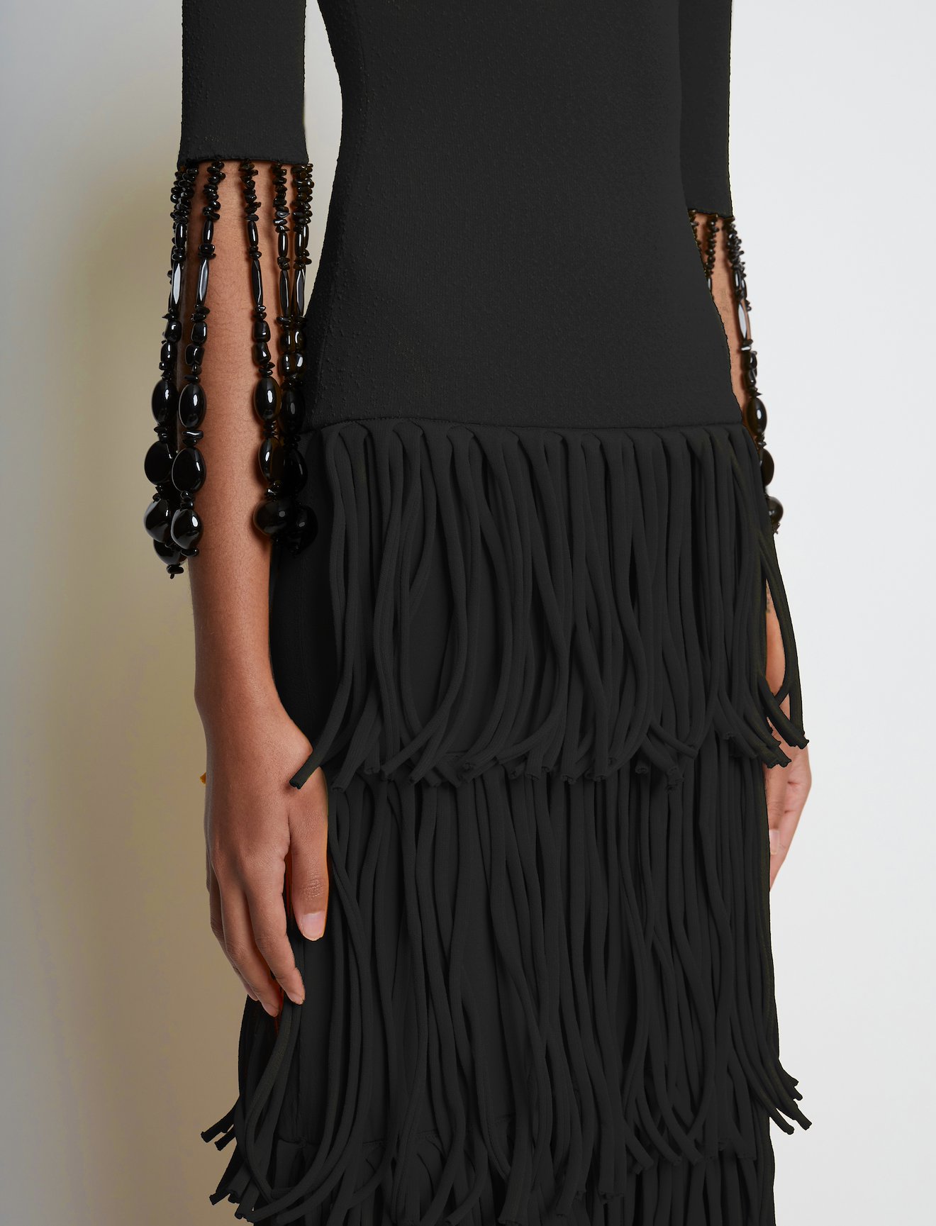 Textured Knit Beaded Fringe Dress #2