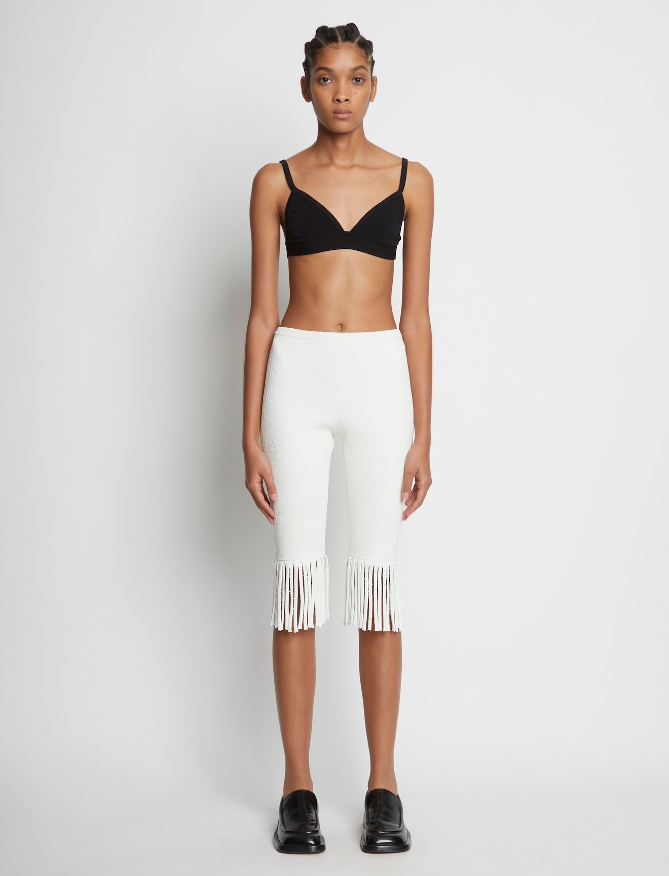 Textured Knit Fringe Bike Shorts #5