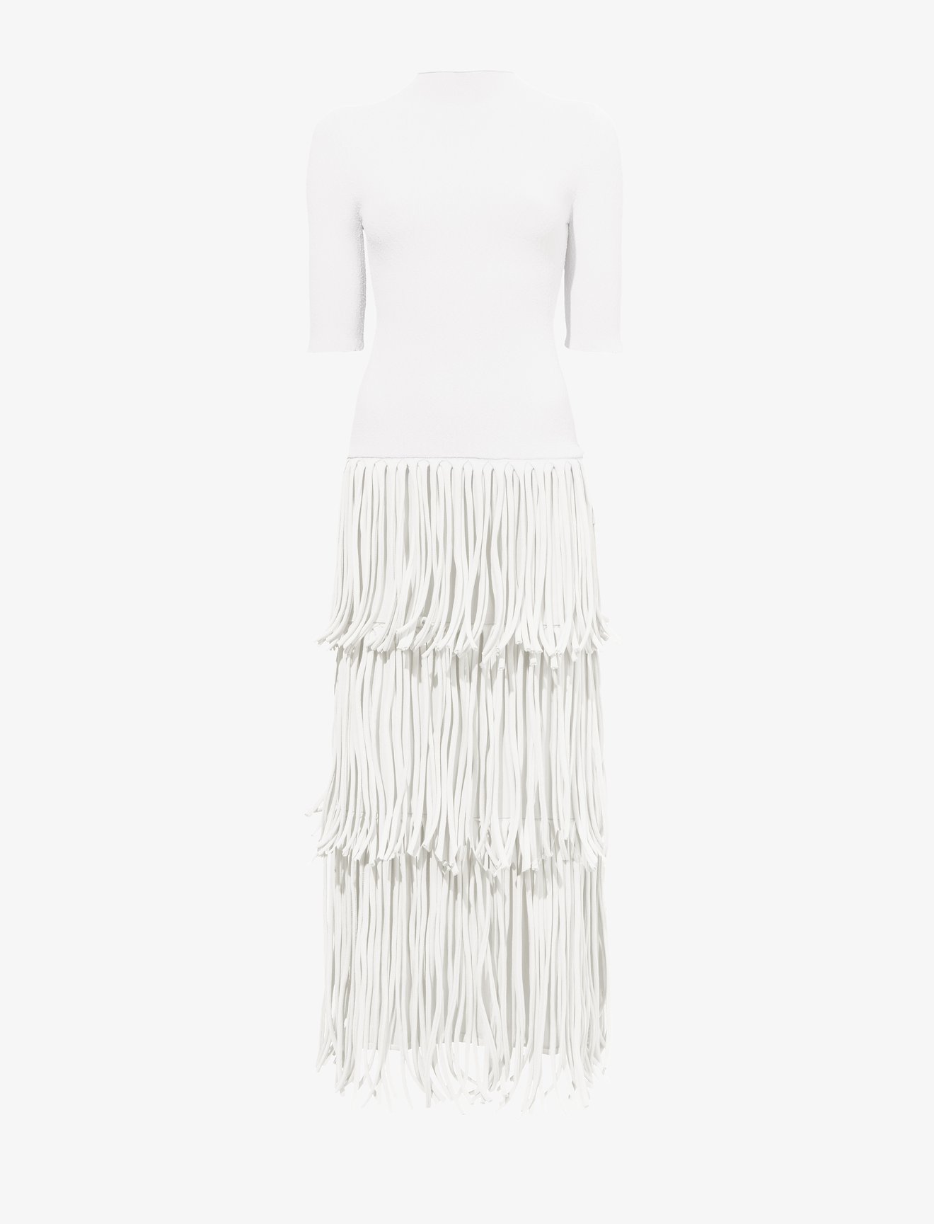 Textured Knit Fringe Dress #2