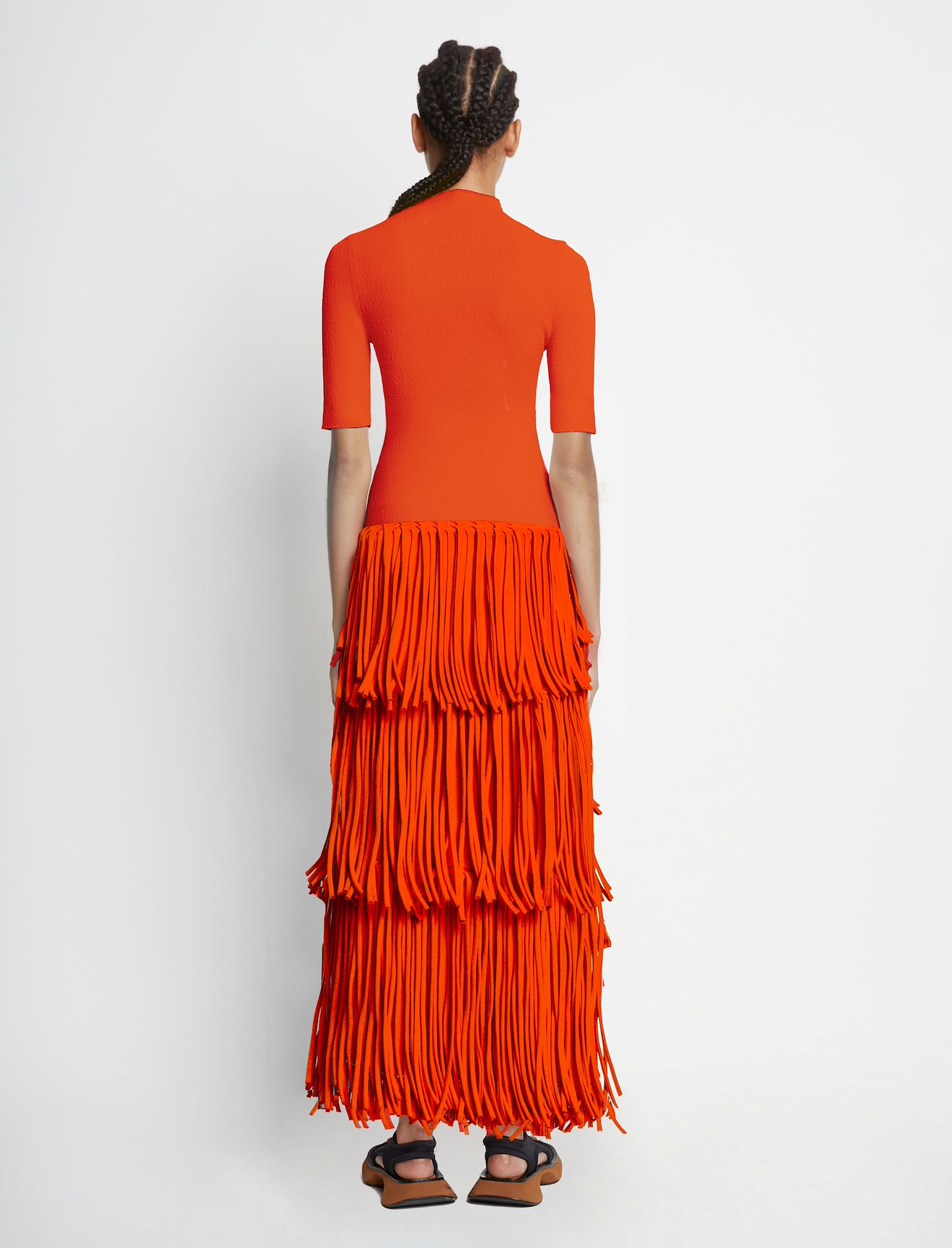 Textured Knit Fringe Dress #2