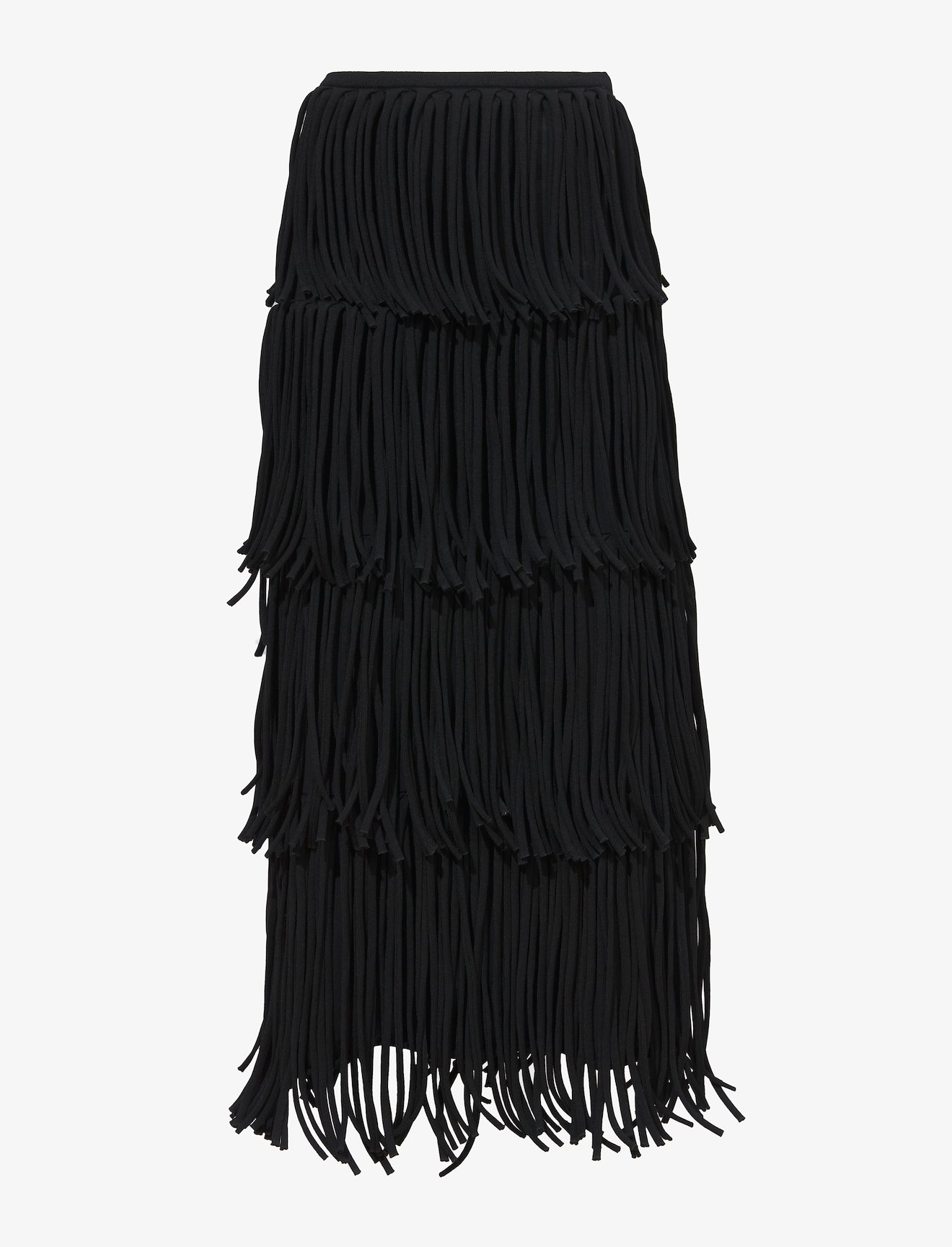 Textured Knit Fringe Skirt #4
