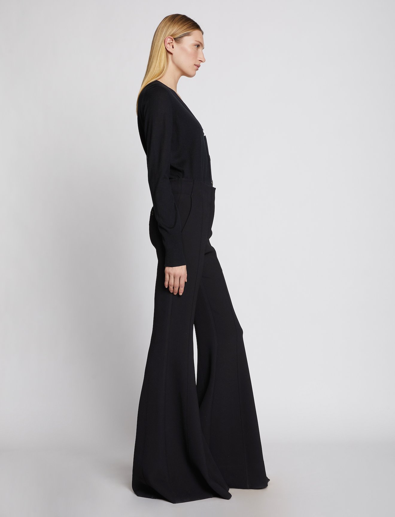 Textured Suiting Flared Pants #1