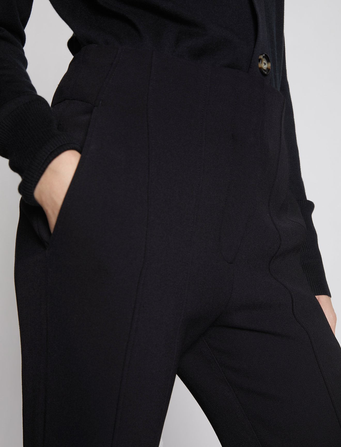 Textured Suiting Flared Pants #3