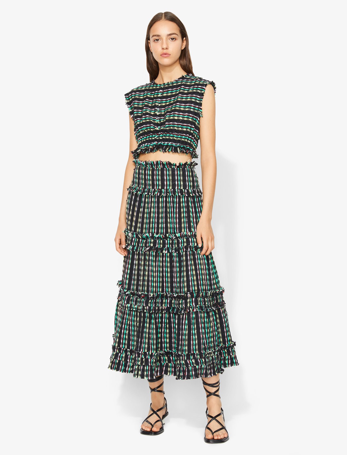 Textured Tweed Crop Top #1
