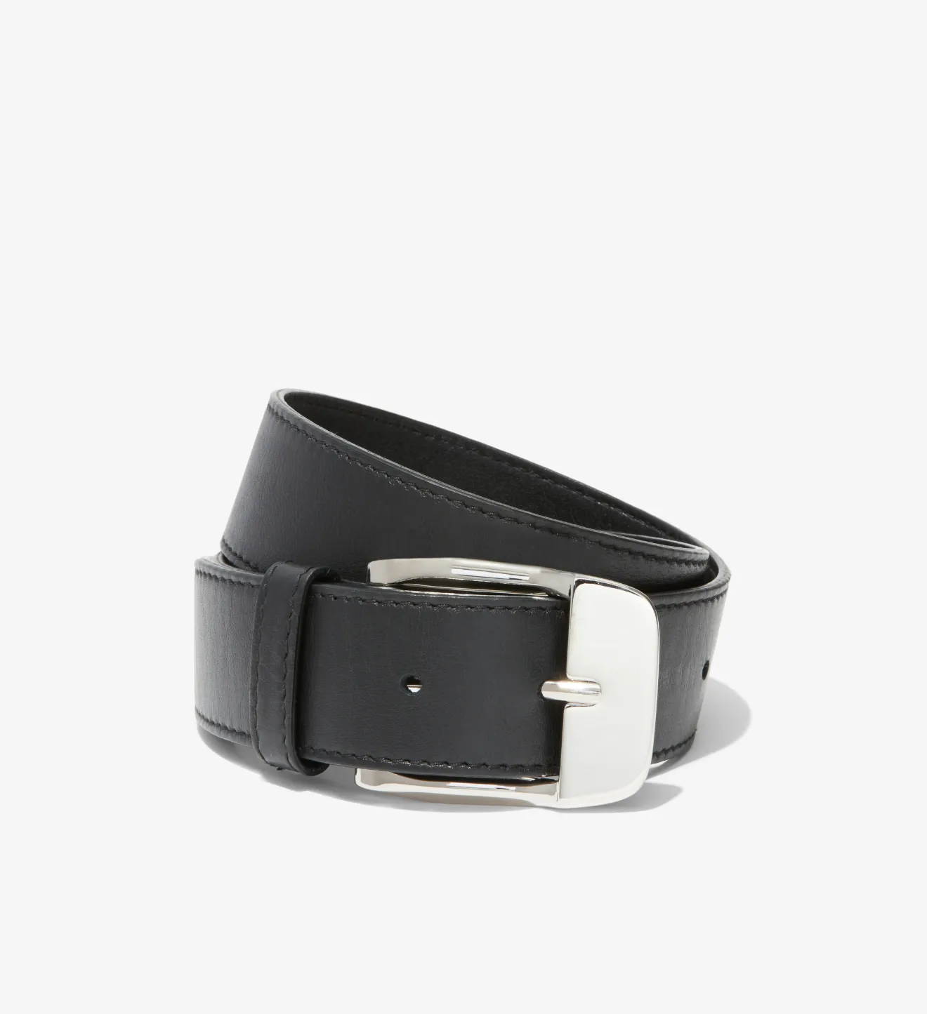 thick black leather belt