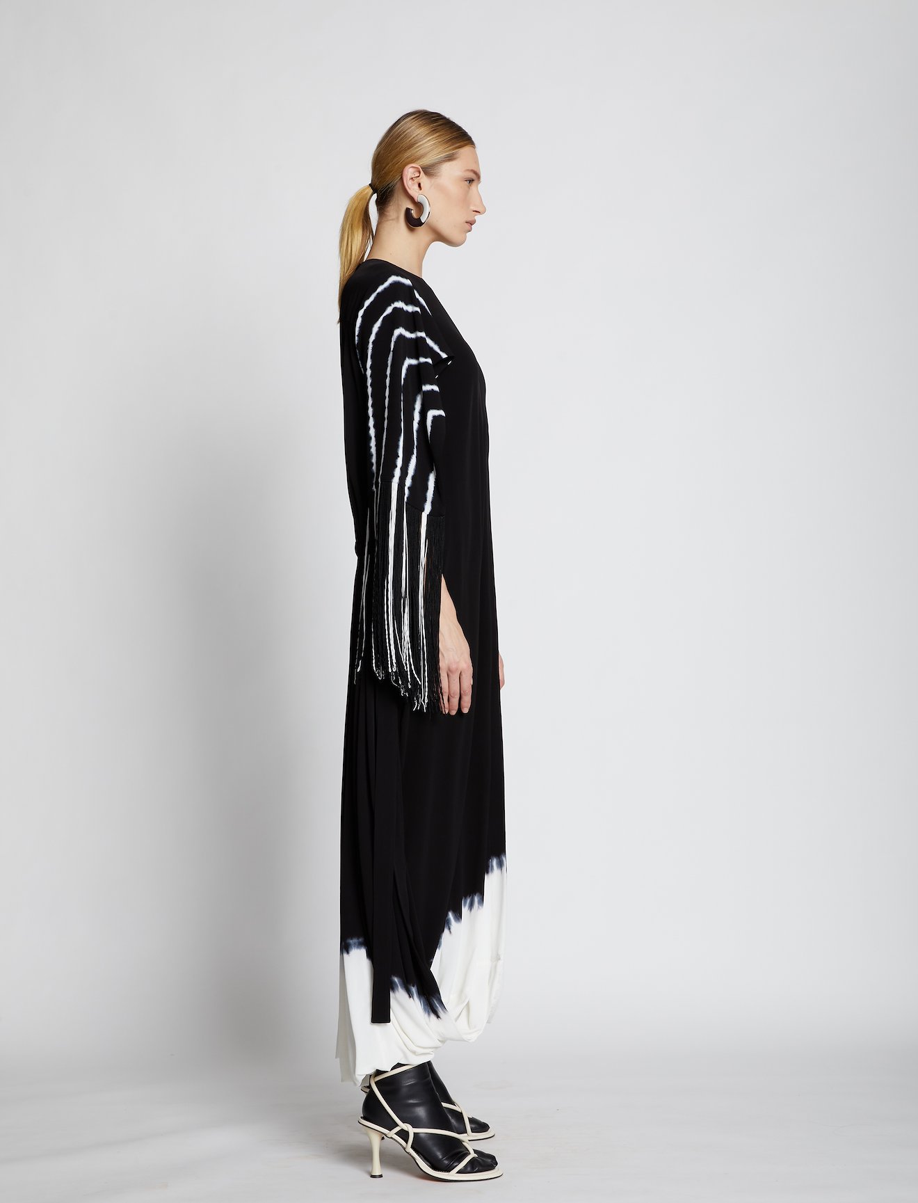 Tie Dye Fringe Gathered Dress #1