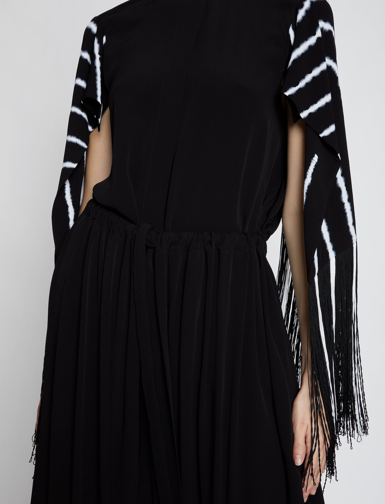 Tie Dye Fringe Gathered Dress #4
