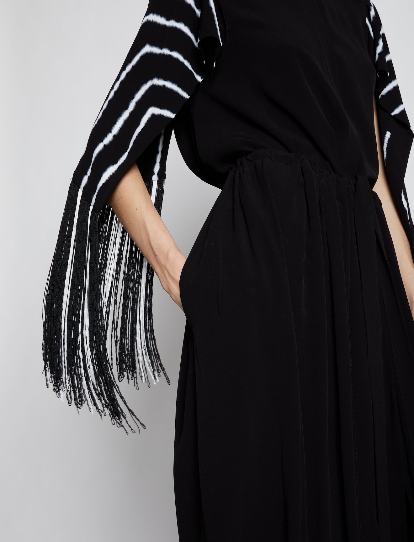 Tie Dye Fringe Gathered Dress #3