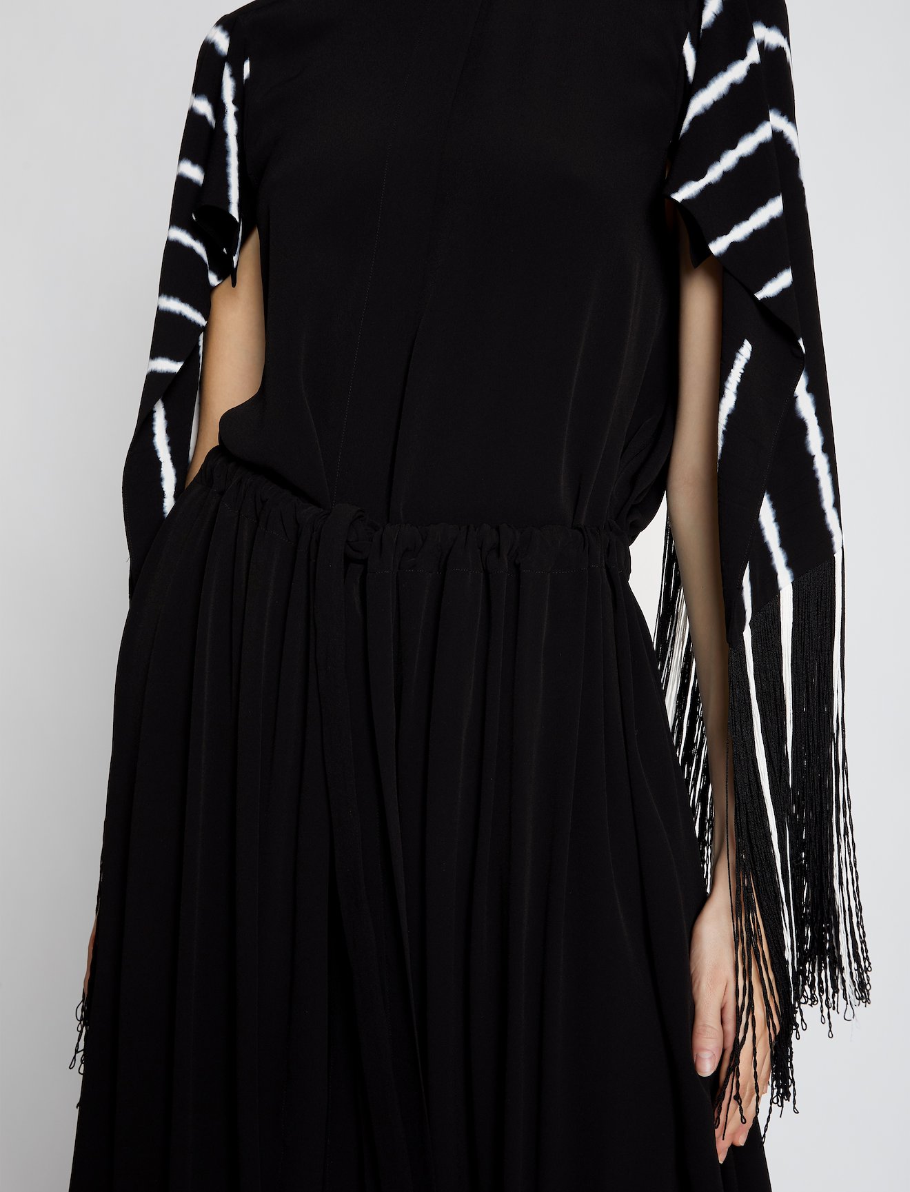 tie-dye fringe gathered dress #5